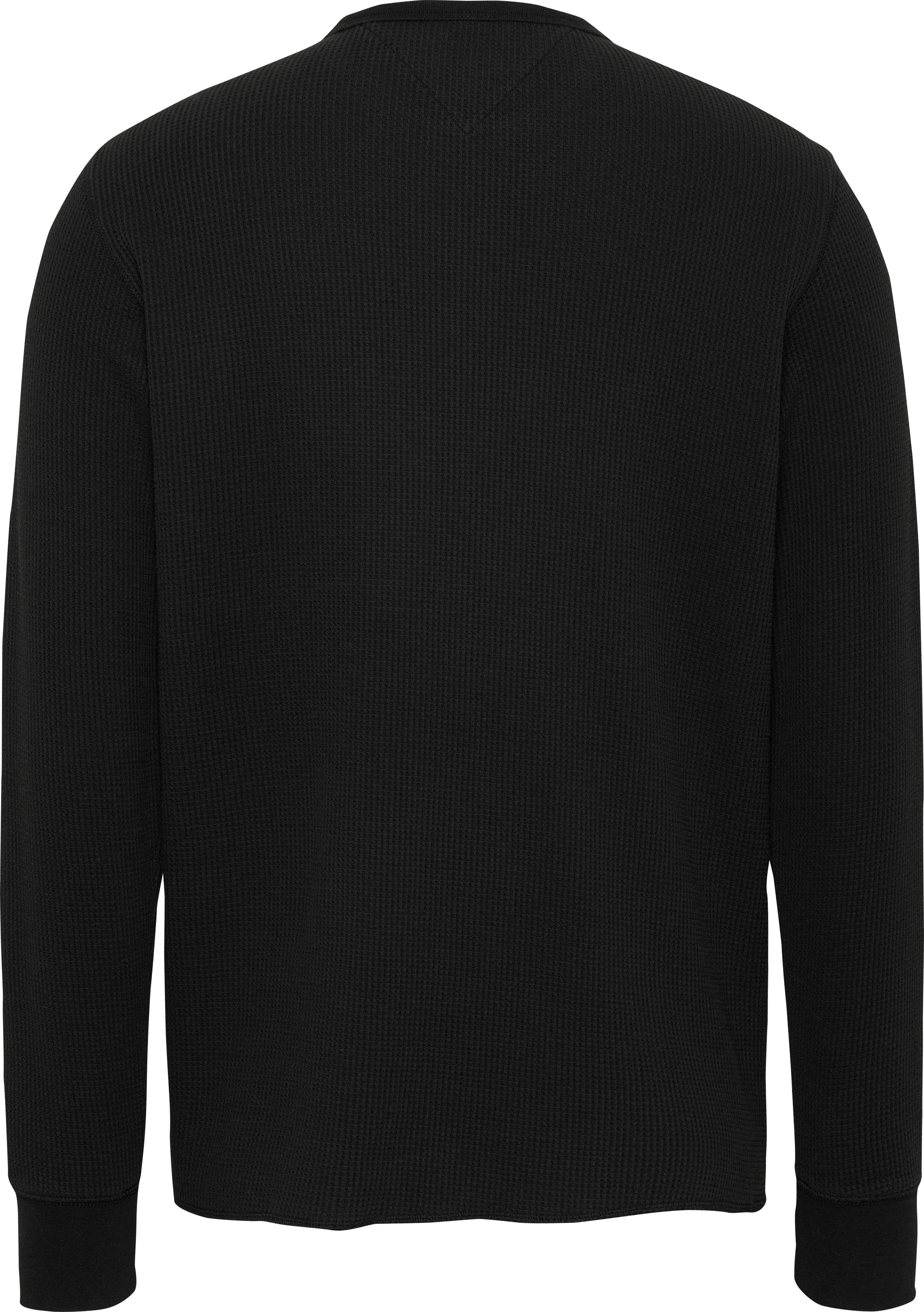 TOMMY JEANS Shirt met lange mouwen TJM SLIM WAFFLE L S TEE EXT