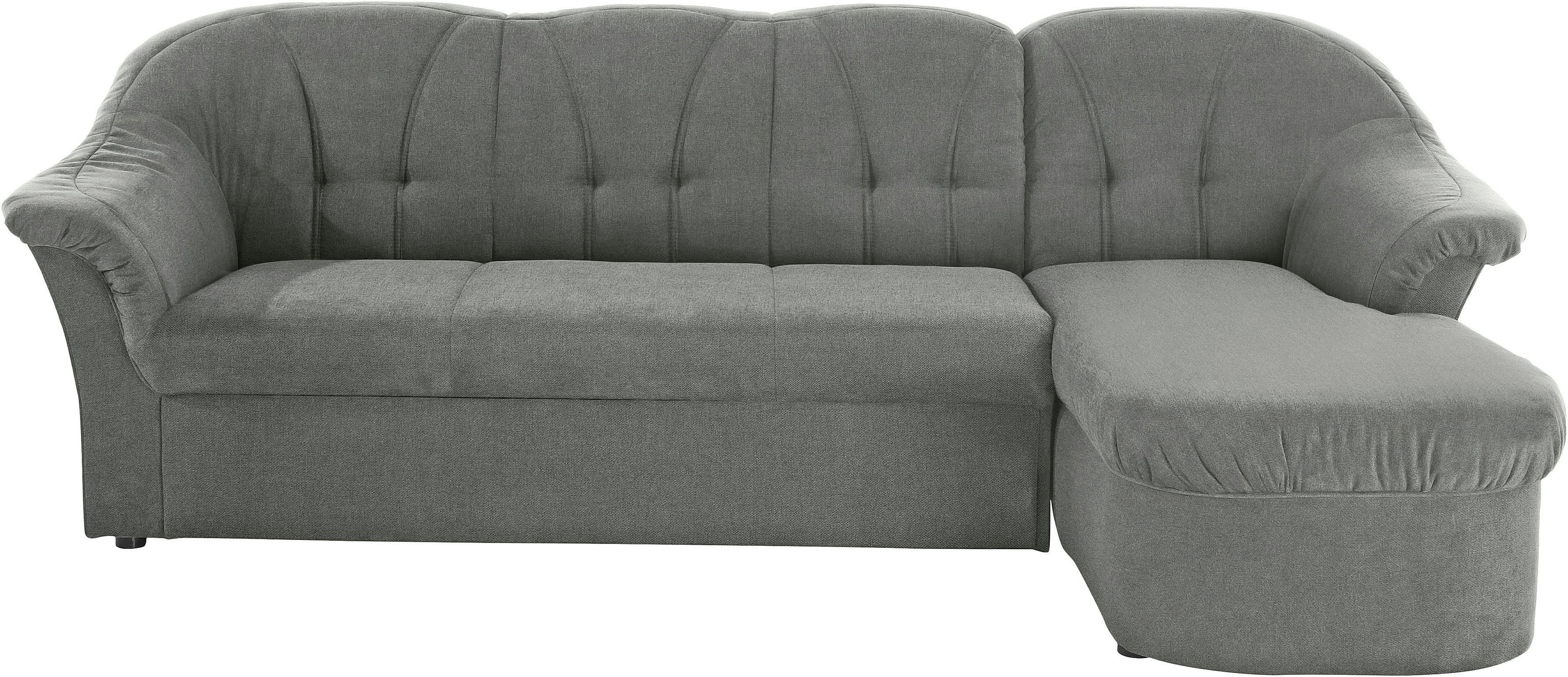 DOMO collection Hoekbank Pegnitz, elegante rugstiksels, comfortabel, L-vorm