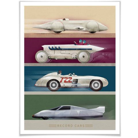 Wall-Art poster Record Cars