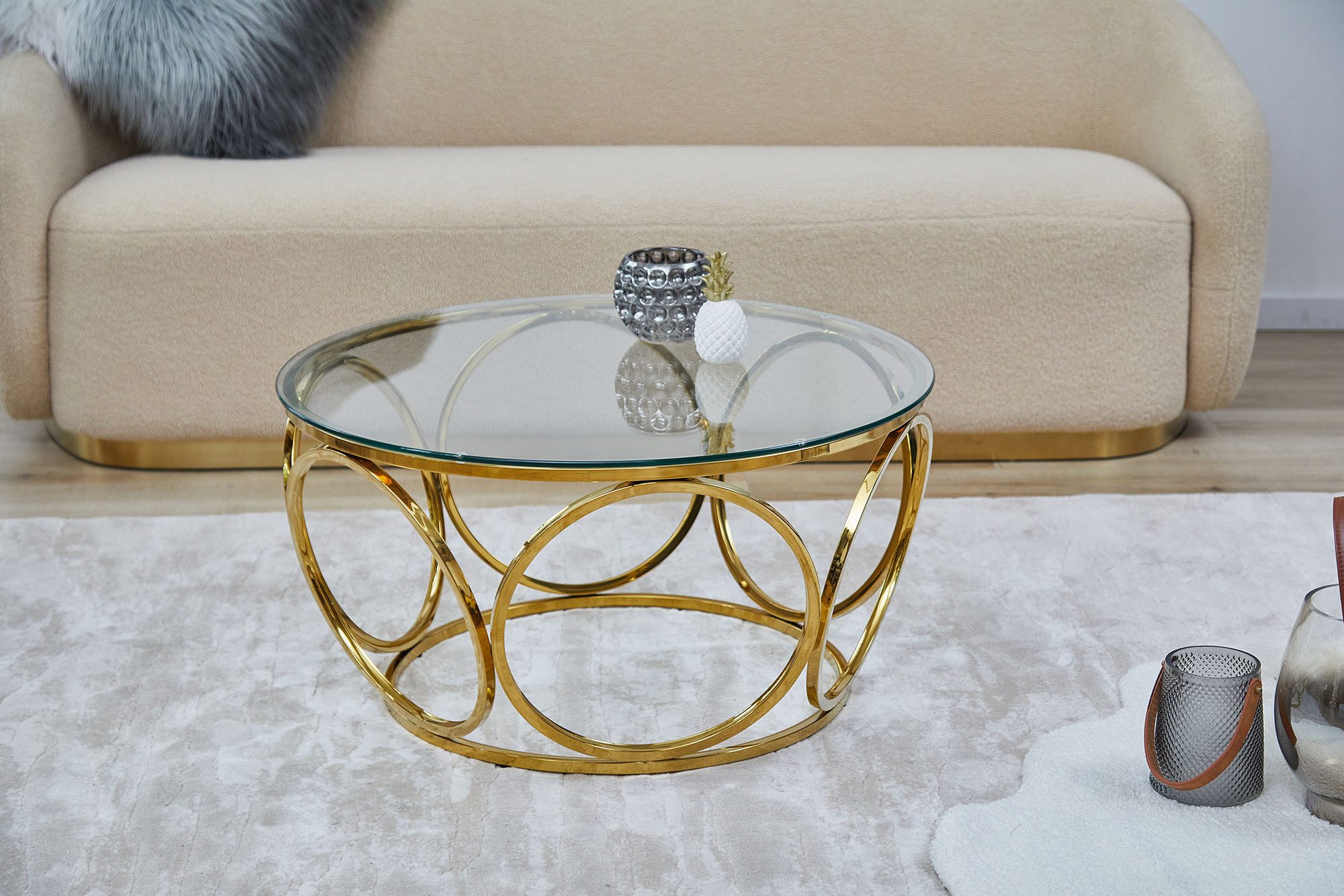 SalesFever Salontafel met designframe van roestvrij staal