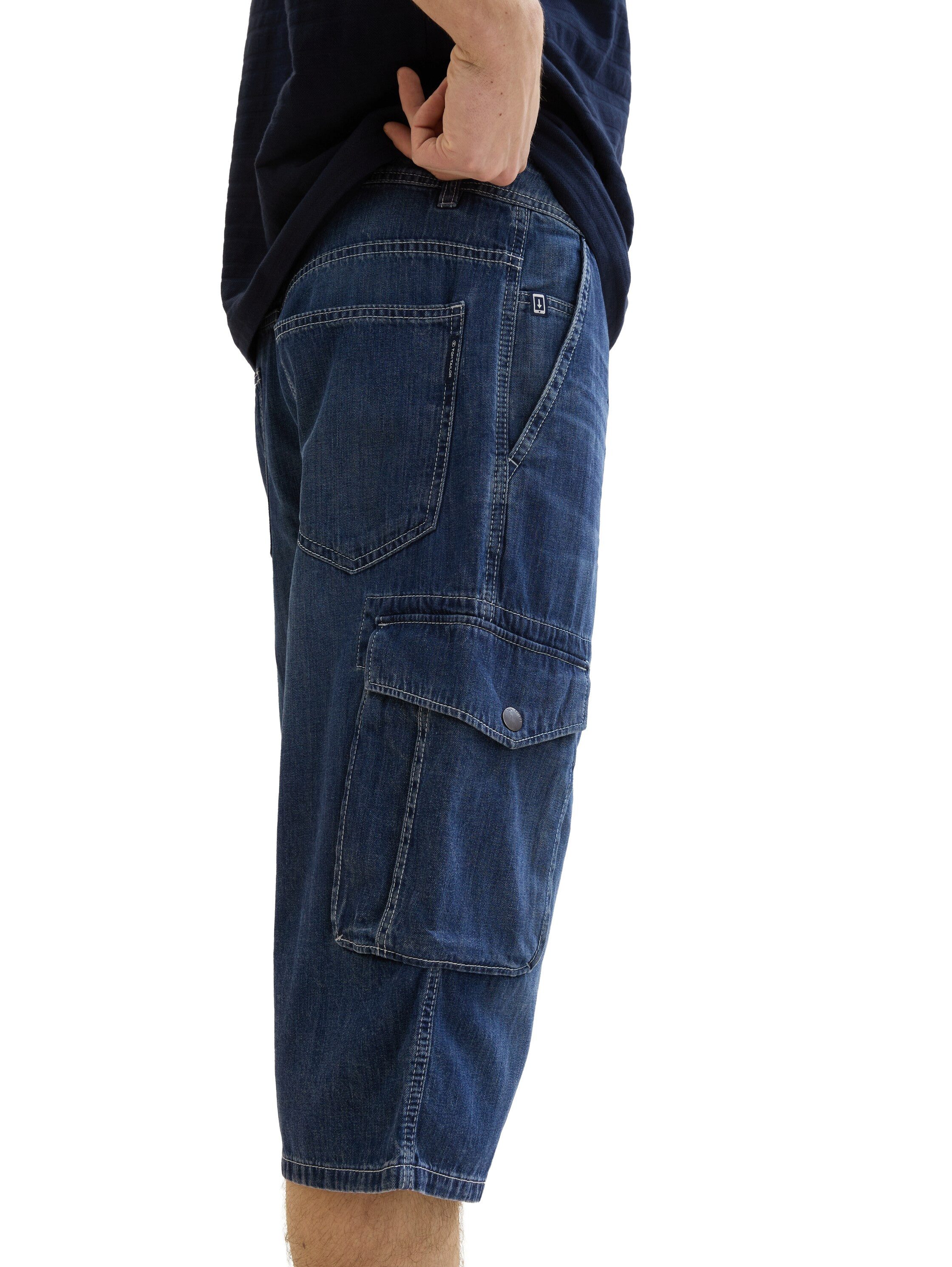 Tom Tailor Jeansshort Morris Overknee met gerecycled katoen