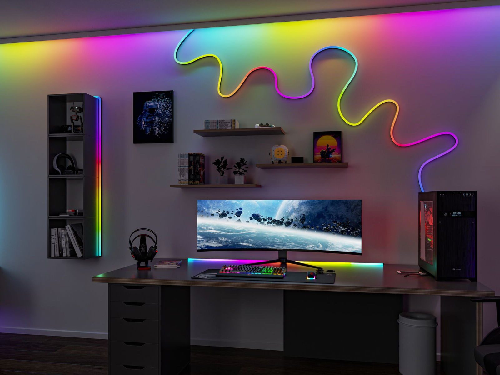 Paulmann Led-lichtslang Entertain LED slang zwart neon RGB+ (1 stuk)