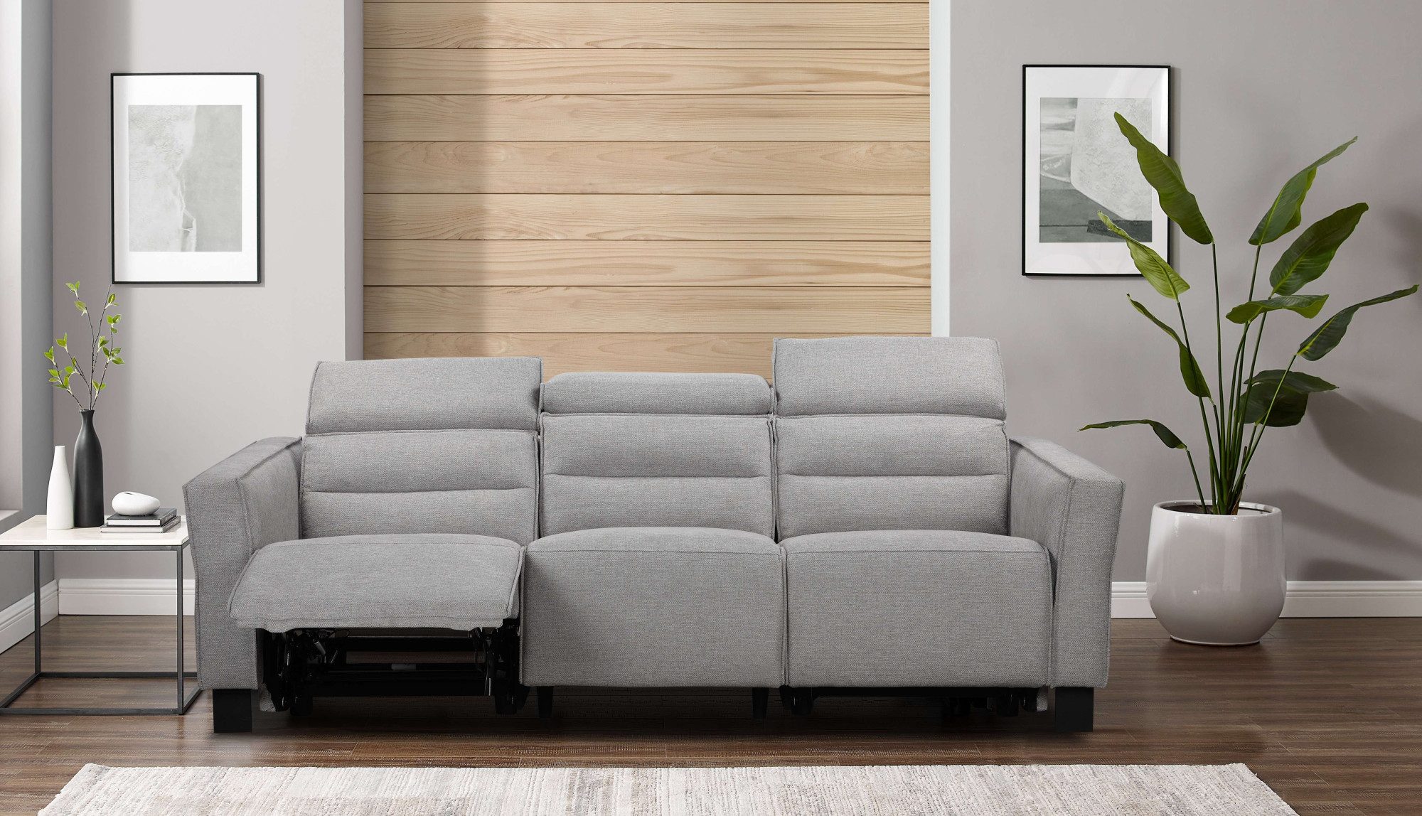 Places of Style 3-zitsbank Carpari, 224 cm, handmatige of elektrische relaxfunctie in 2 zitplaatsen
