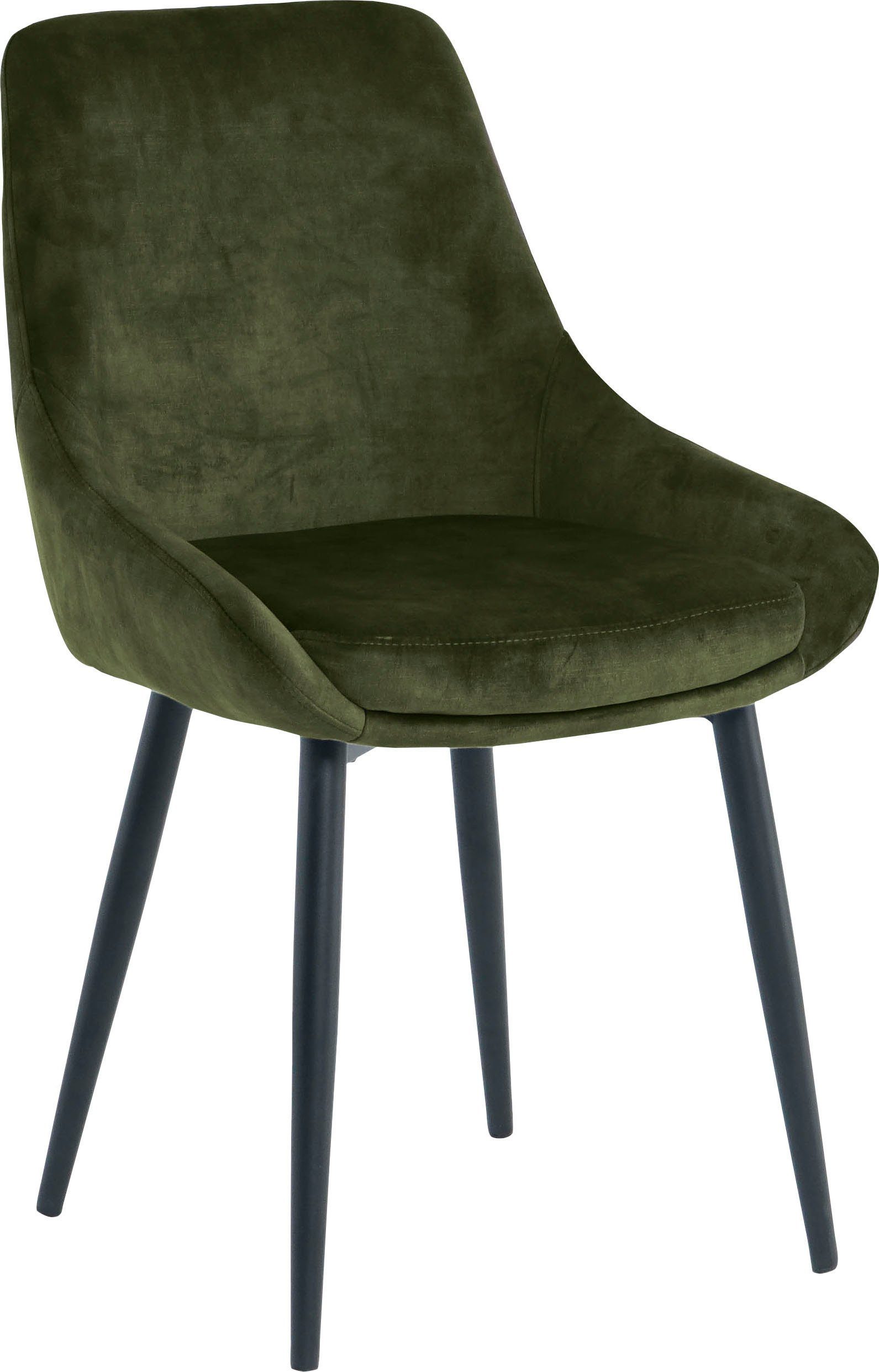 SIT Stoel glamoureuze bekleding in fluwelige look (set, 2 stuks)