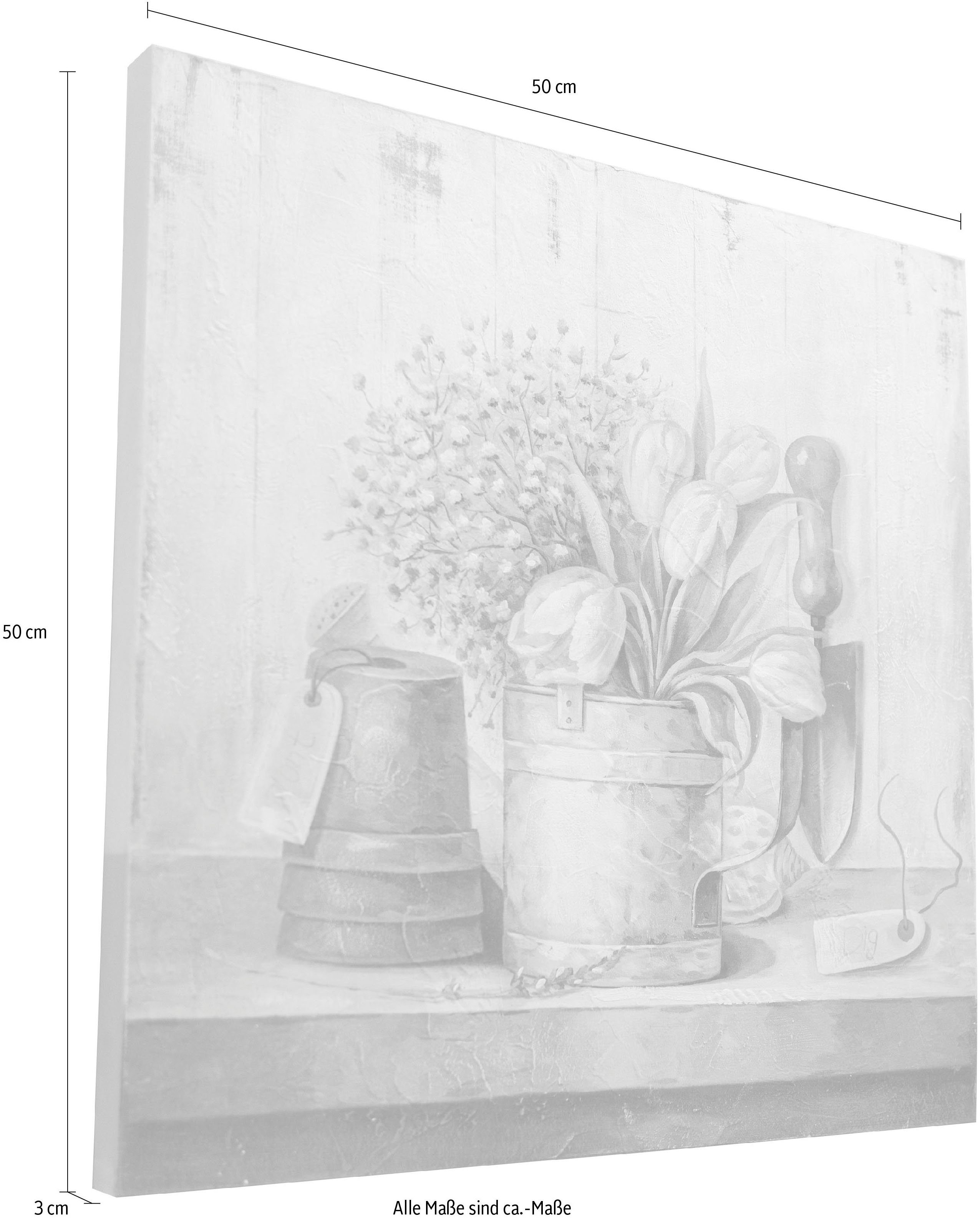 Myflair Möbel & Accessoires Artprint Elin Wanddecoratie, motief bloemen, 50x50 cm, woonkamer