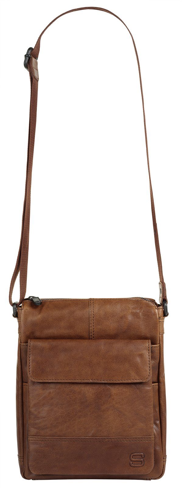 Spikes & Sparrow Schoudertas echt leder