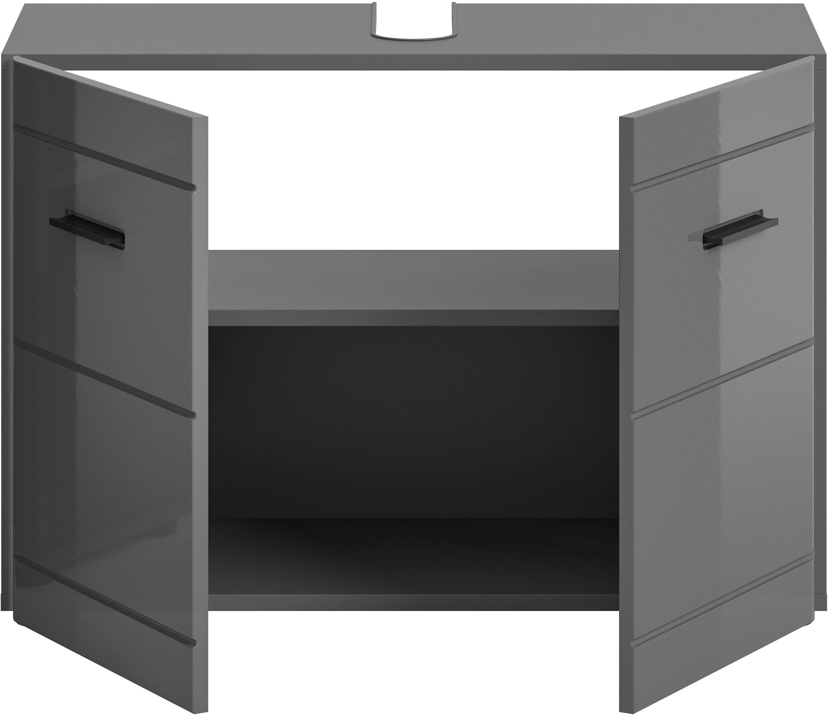 welltime Wastafelonderkast Doux, breedte 80 cm, 2 deuren, 1 plank, verdeelde achterwand