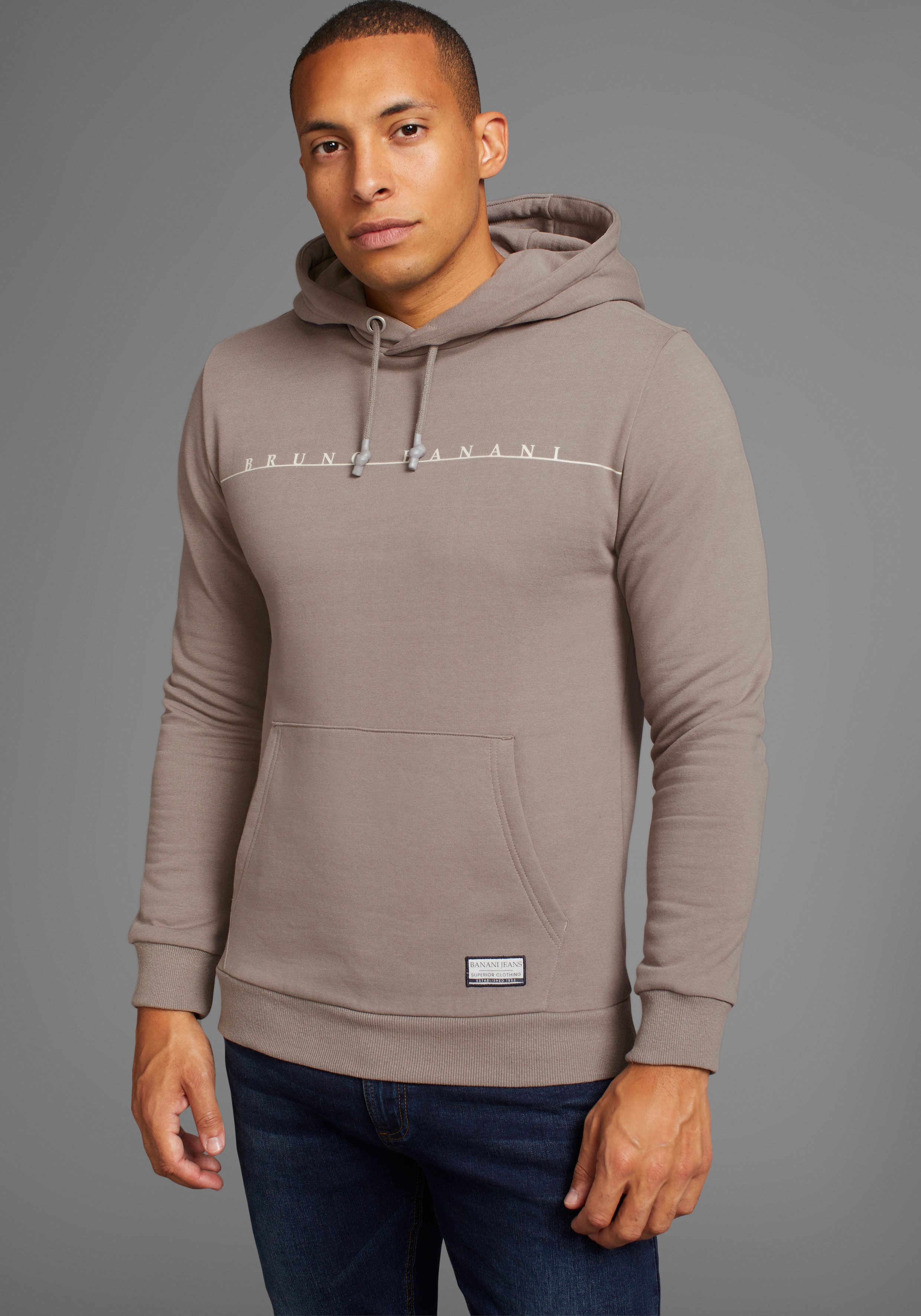 Bruno Banani Hoodie met moderne logo-print - nieuwe collectie