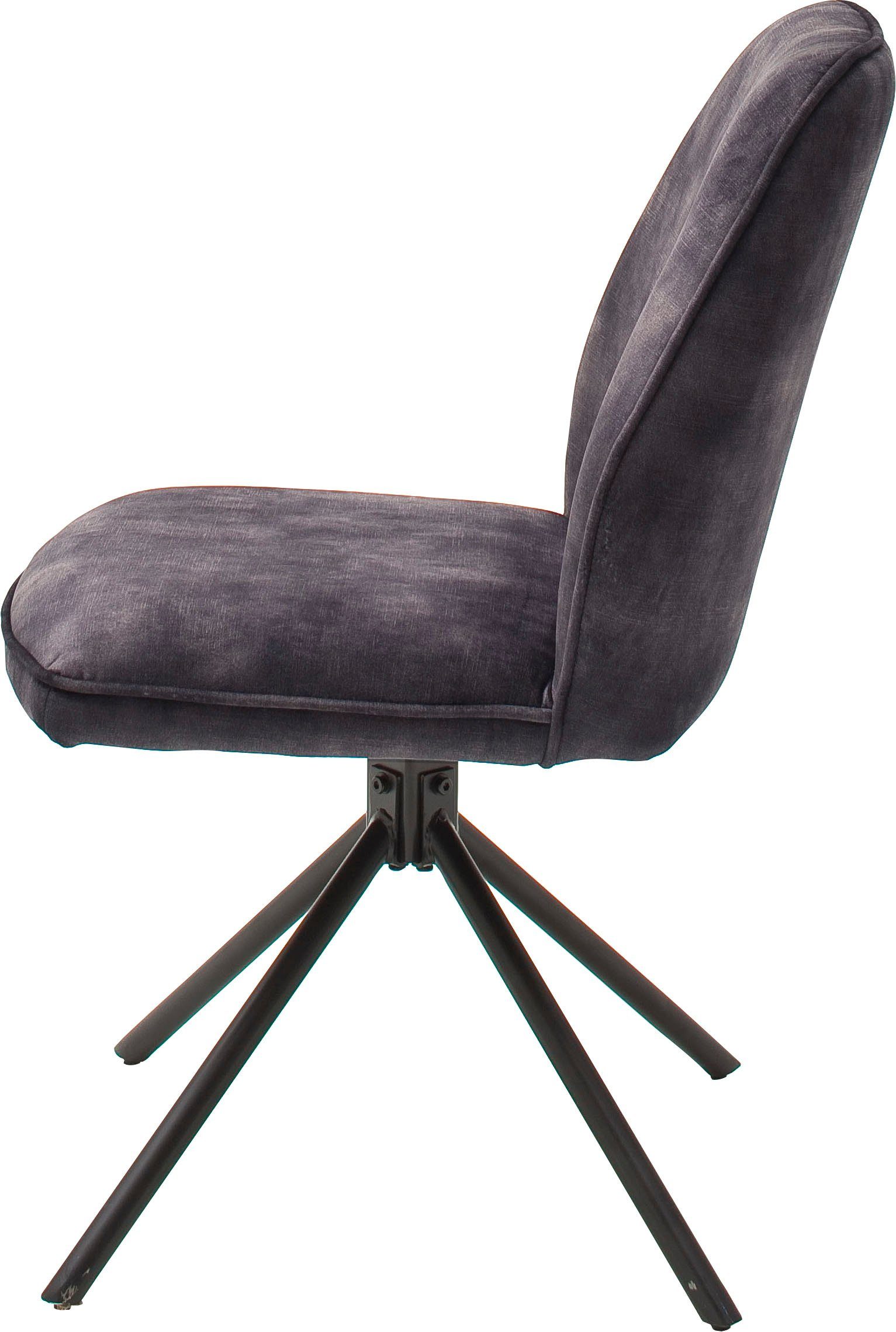 MCA furniture Eetkamerstoel OTTAWA Vintage suède-look met opstaande naad, stoel belastbaar tot 120 kg (set, 2 stuks)