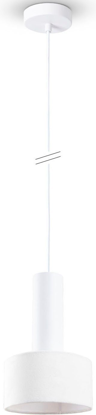 Paco Home Hanglamp VELUTA Woonkamer hanglamp stoffen kap eetkamer modern GU10
