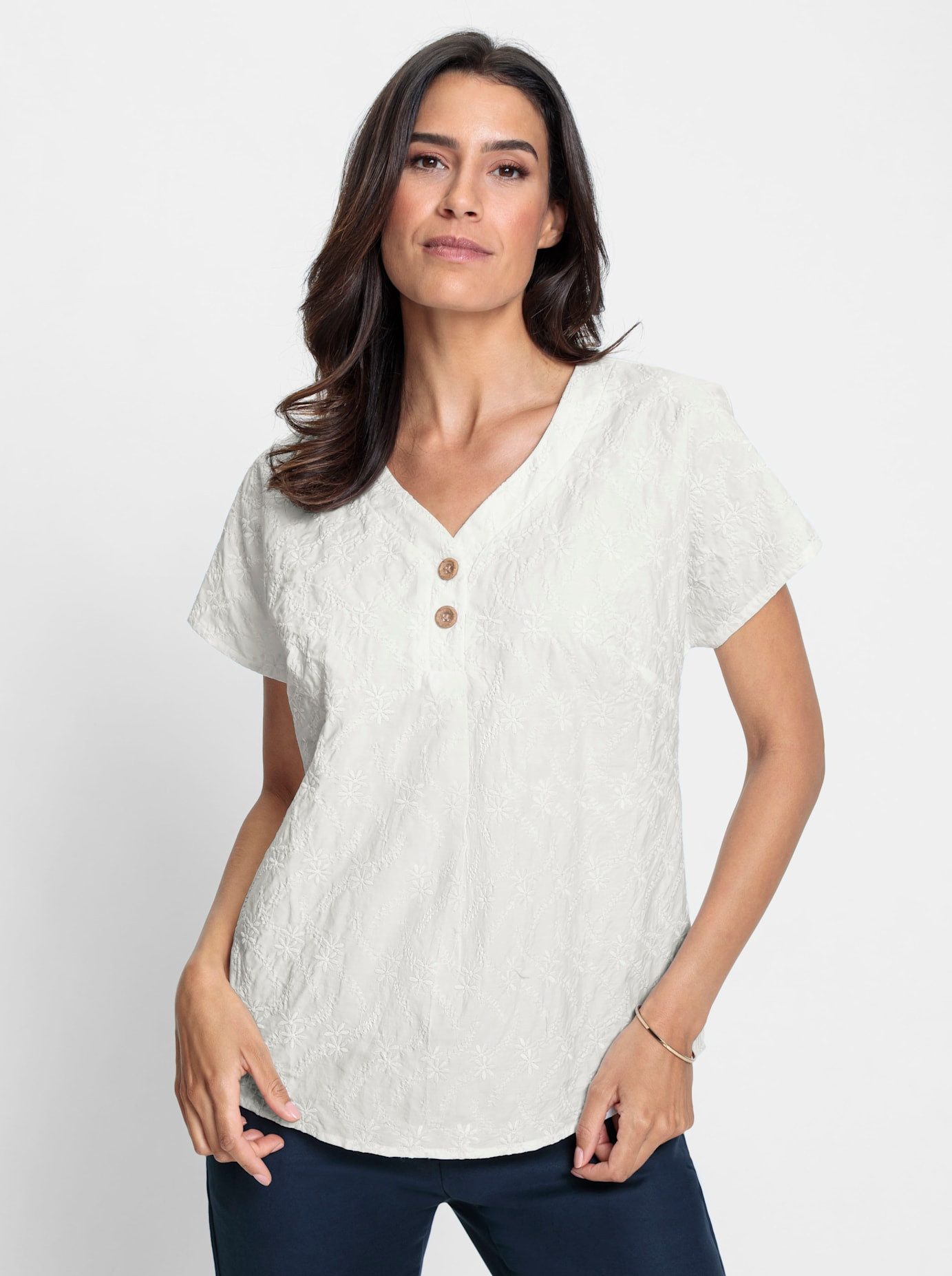 Classic Inspirationen Blouse met korte mouwen