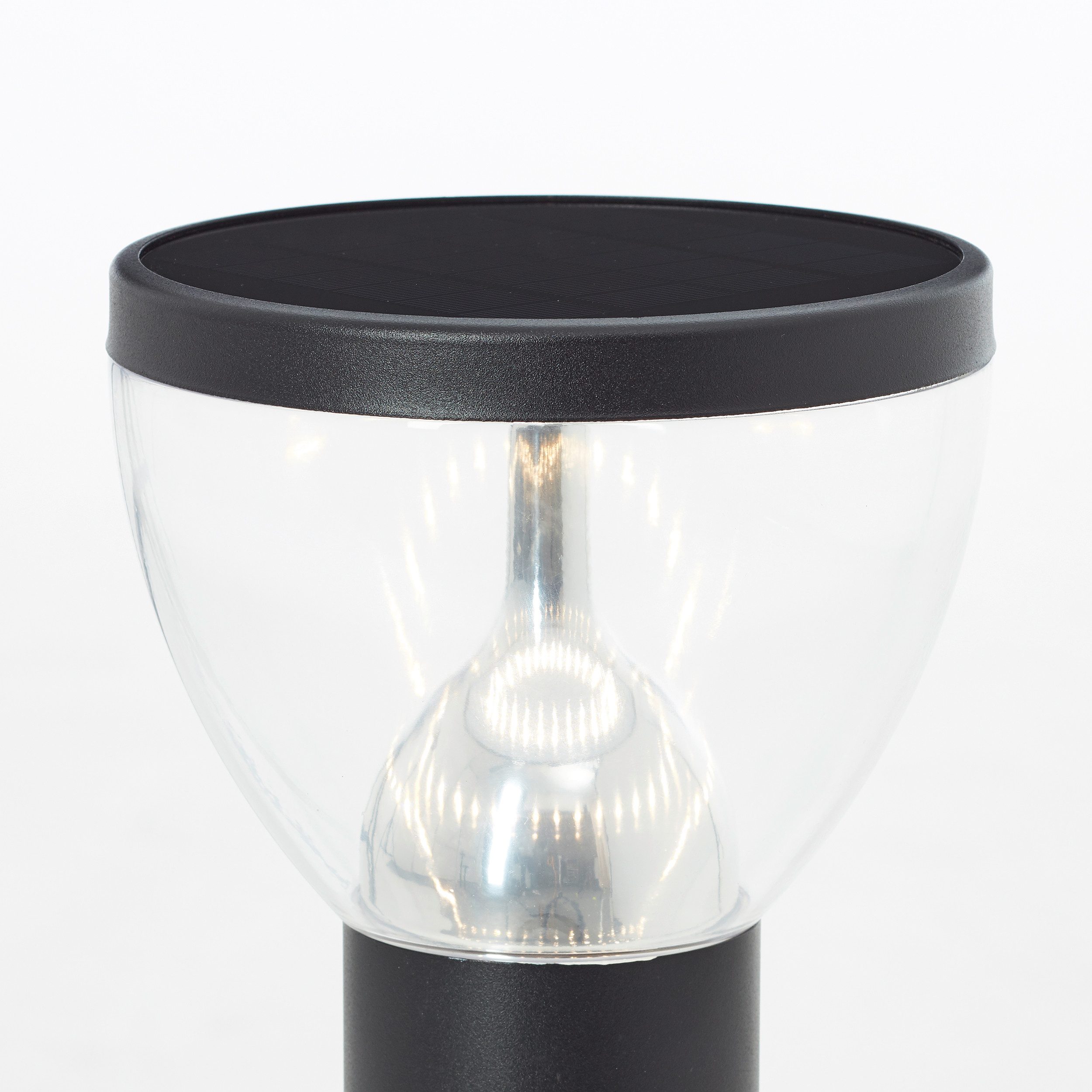 Brilliant Leuchten Led-vloerlamp voor buiten TULIP LED buitenvloerlamp, solar, 92 cm, 430 lm, 3000 K, roestvrij staal, zwart (1 stuk)
