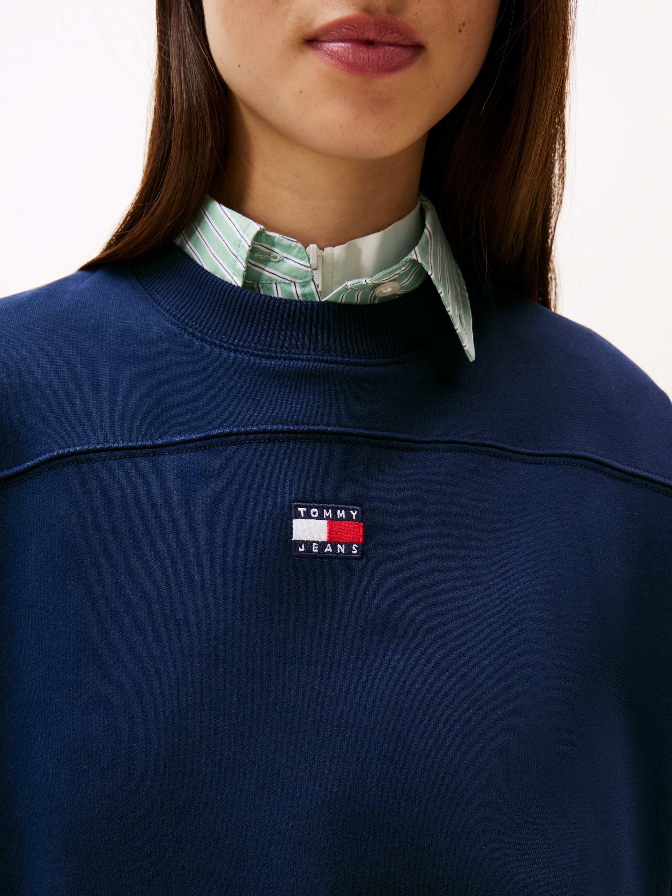 TOMMY JEANS Sweatjurk TJW BADGE SWEAT MIDI DRESS