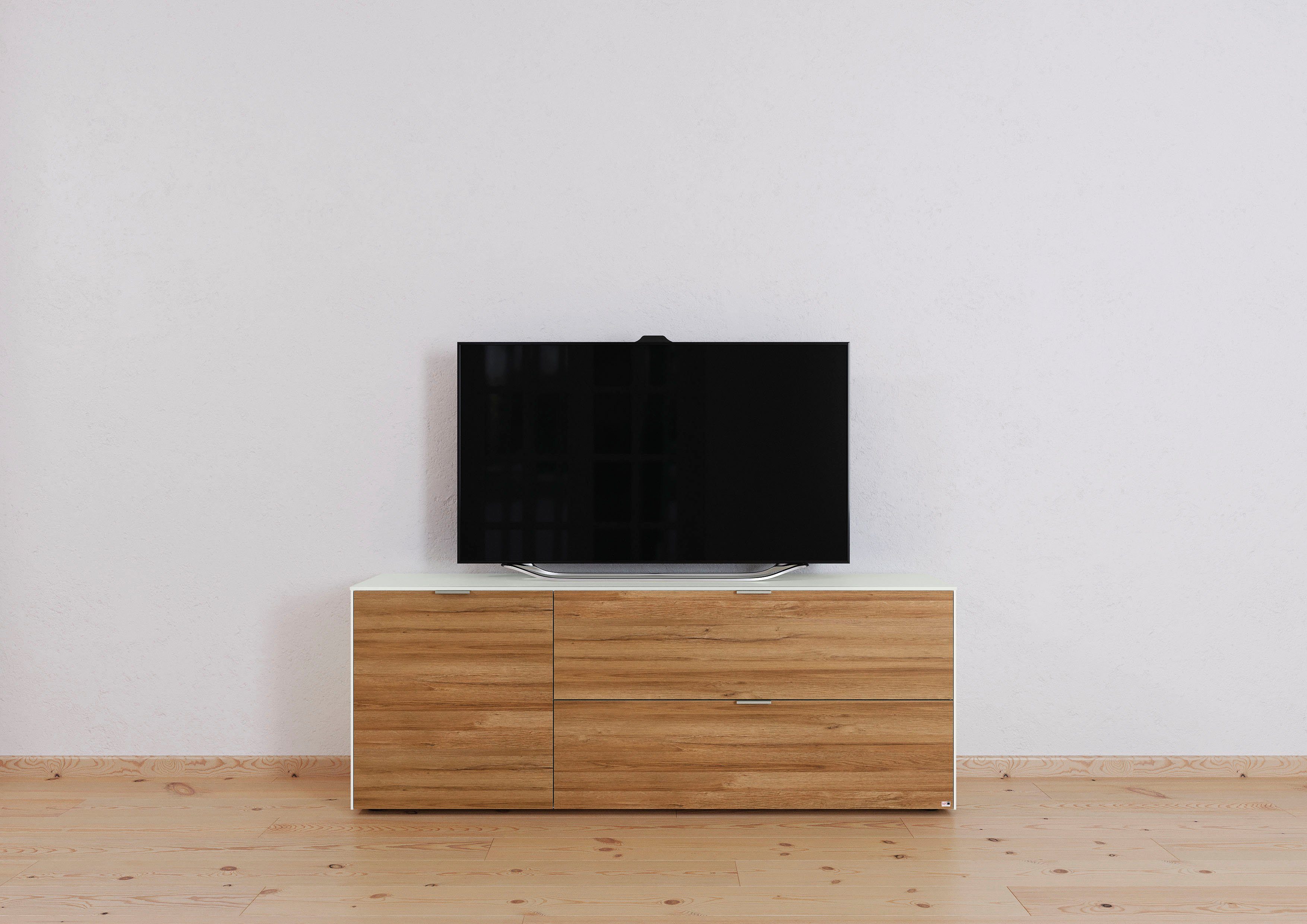 set one by Musterring Tv-meubel Chicago met 1 klep, 1 deur en 1 lade lowboards wit