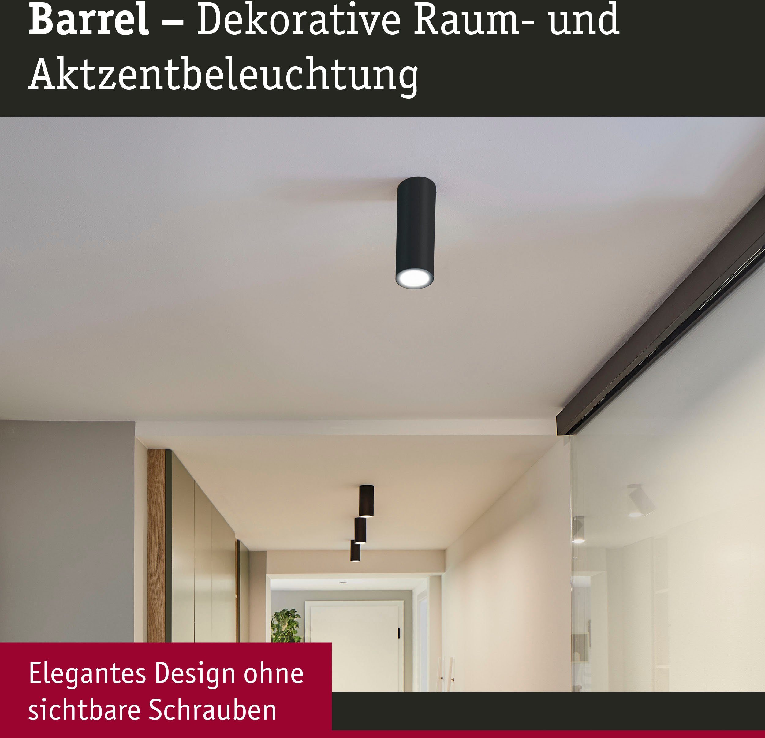 Paulmann Opbouwarmatuur Barrel 1x6W 2700K 470lm (1 stuk)