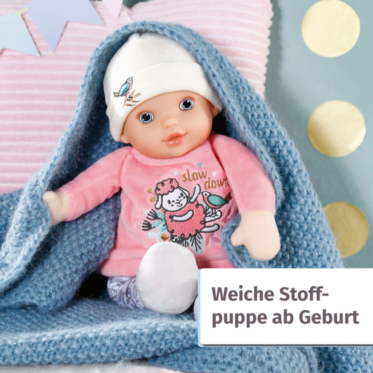 Baby Annabell Babypop Sweetie for babies, 30 cm met rammelaar aan de binnenkant