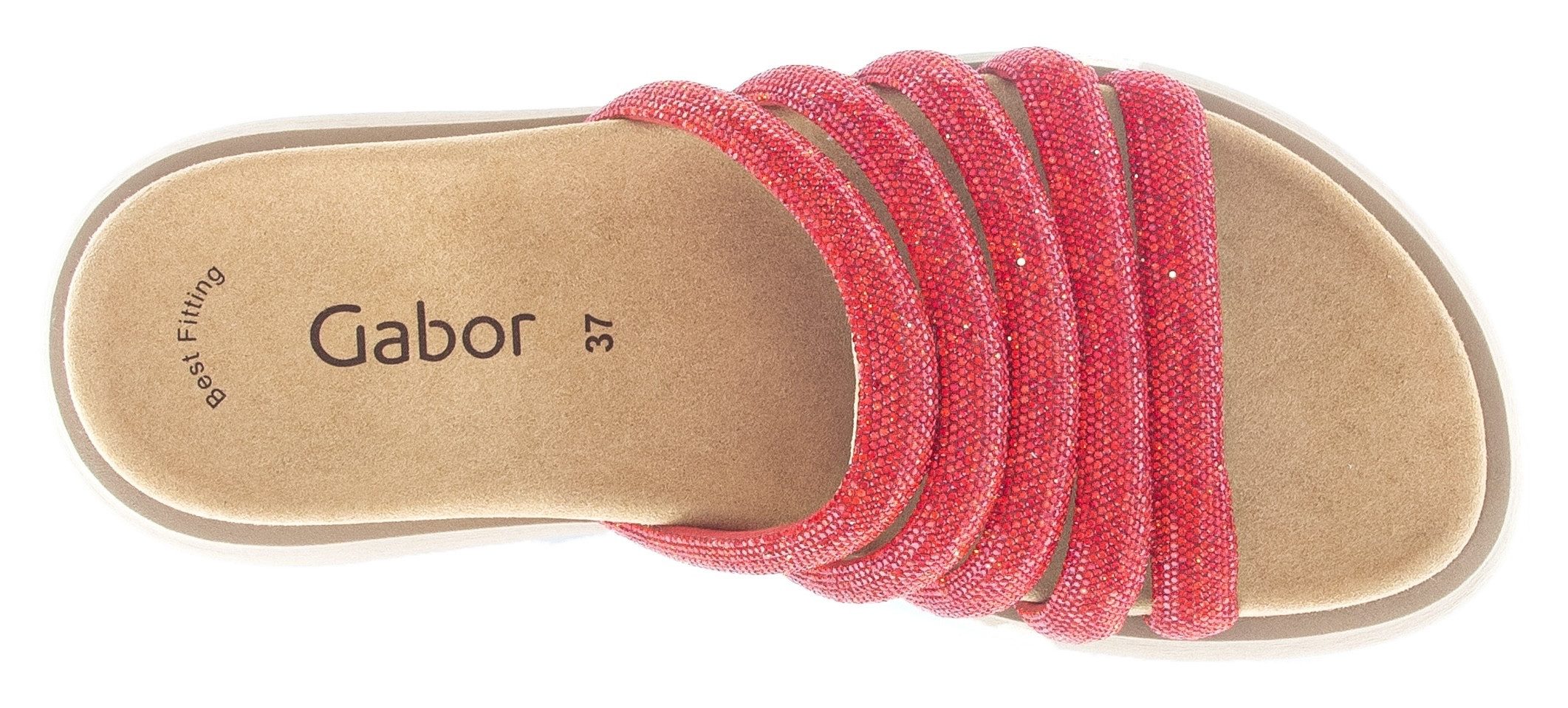 Gabor Slippers plateau, zomerschoen, slippers met best fitting-uitrusting