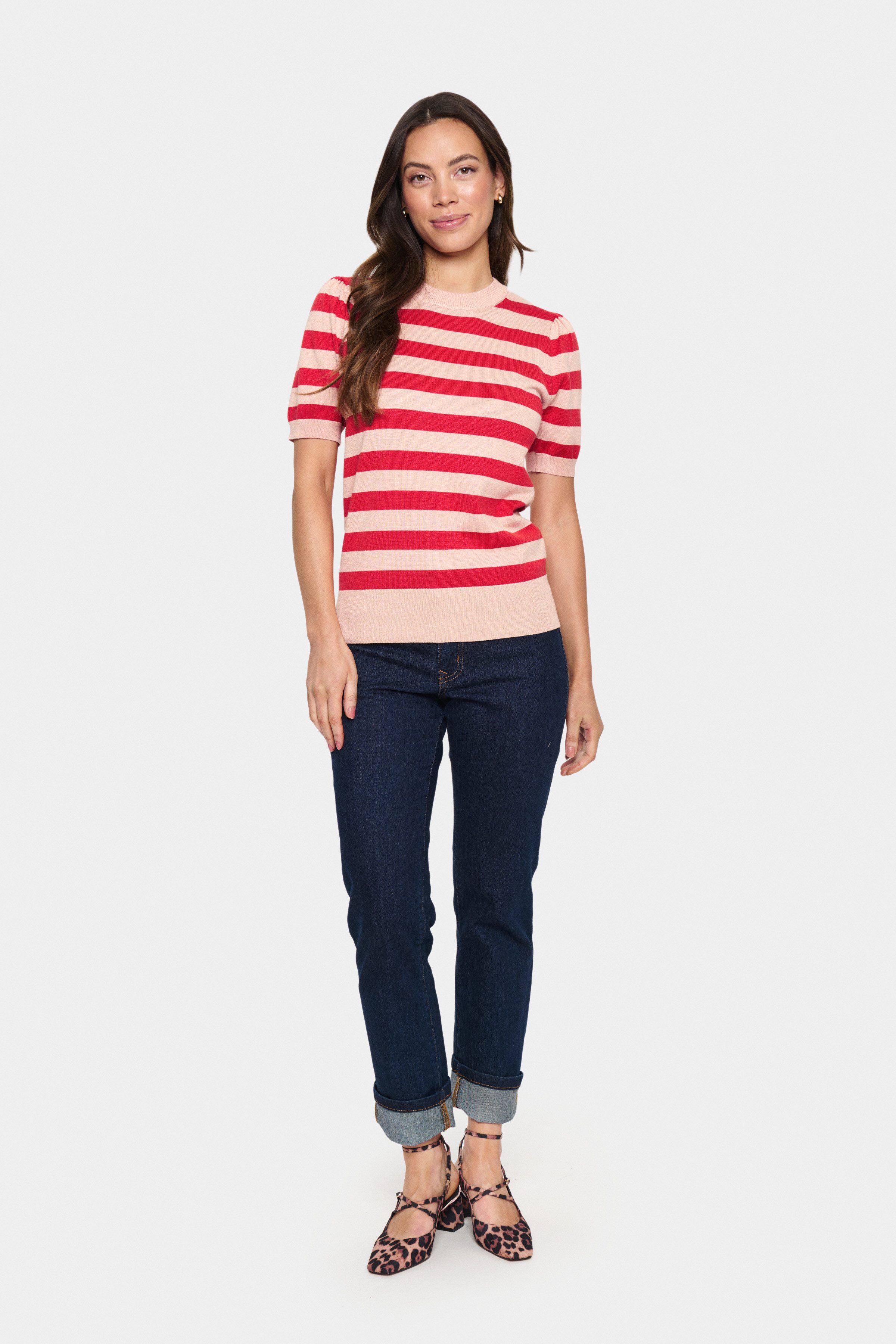 Saint Tropez Gebreide trui MilaSZ SS Block Stripe Pullover