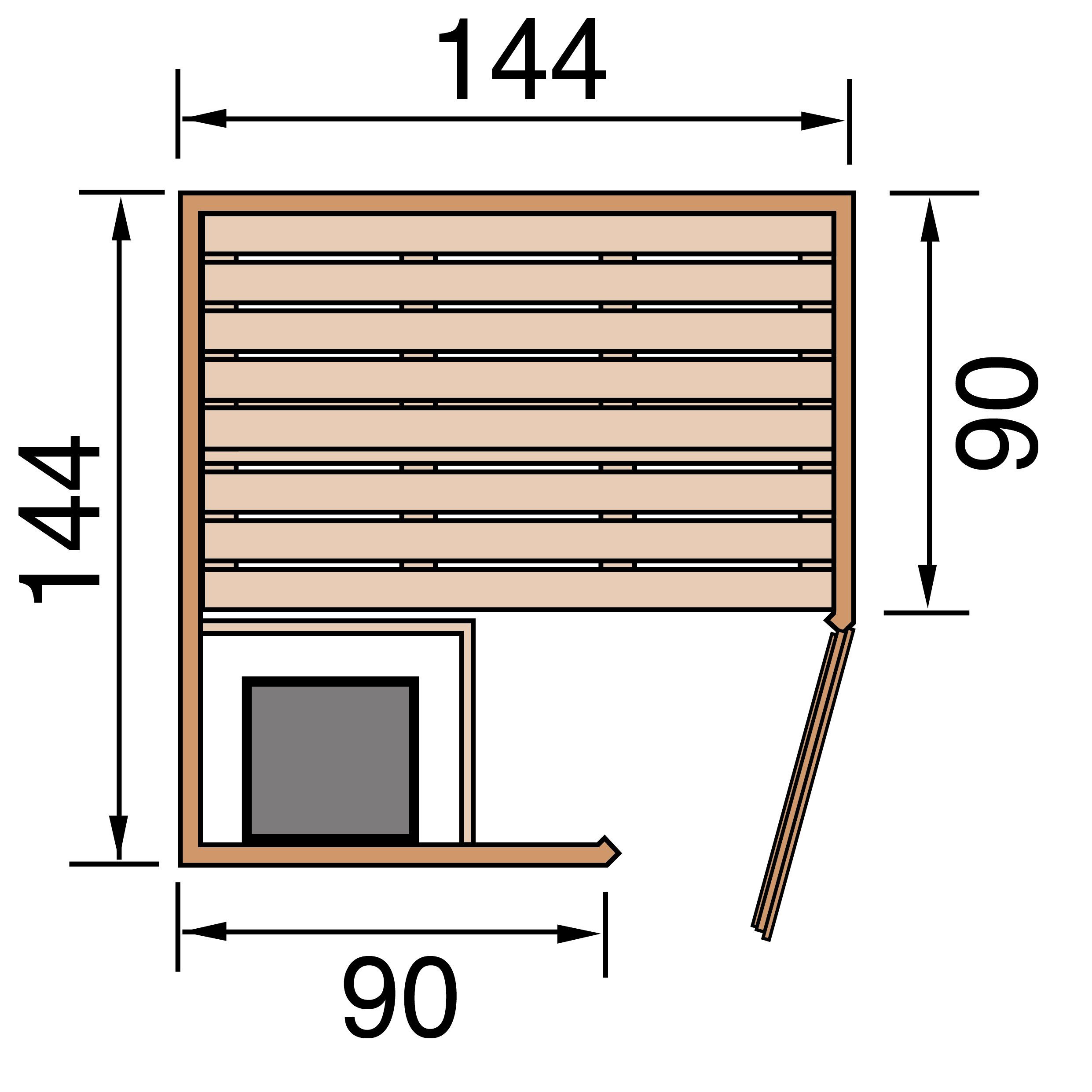 weka Sauna KIRUNA 3,6 kw bio-kachel met externe bediening
