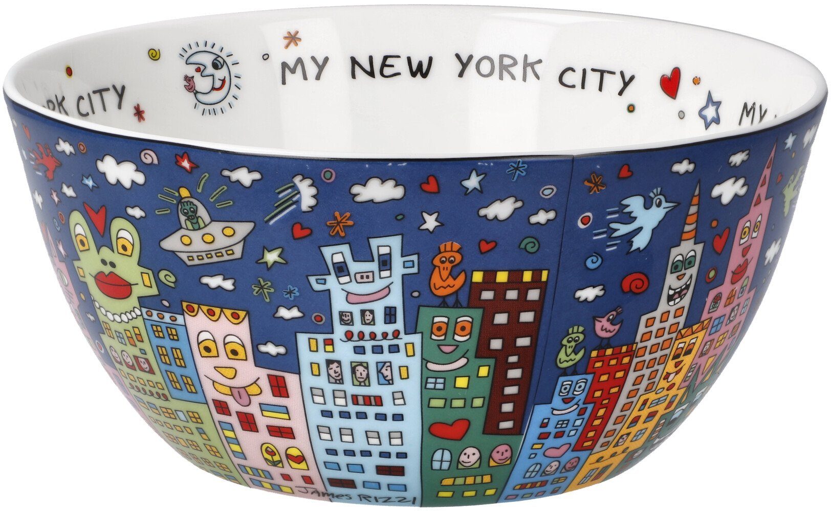 Goebel Decoratieve schaal Rizzi Pop Art, fijn bone china, James Rizzi - Mijn New York City Nacht