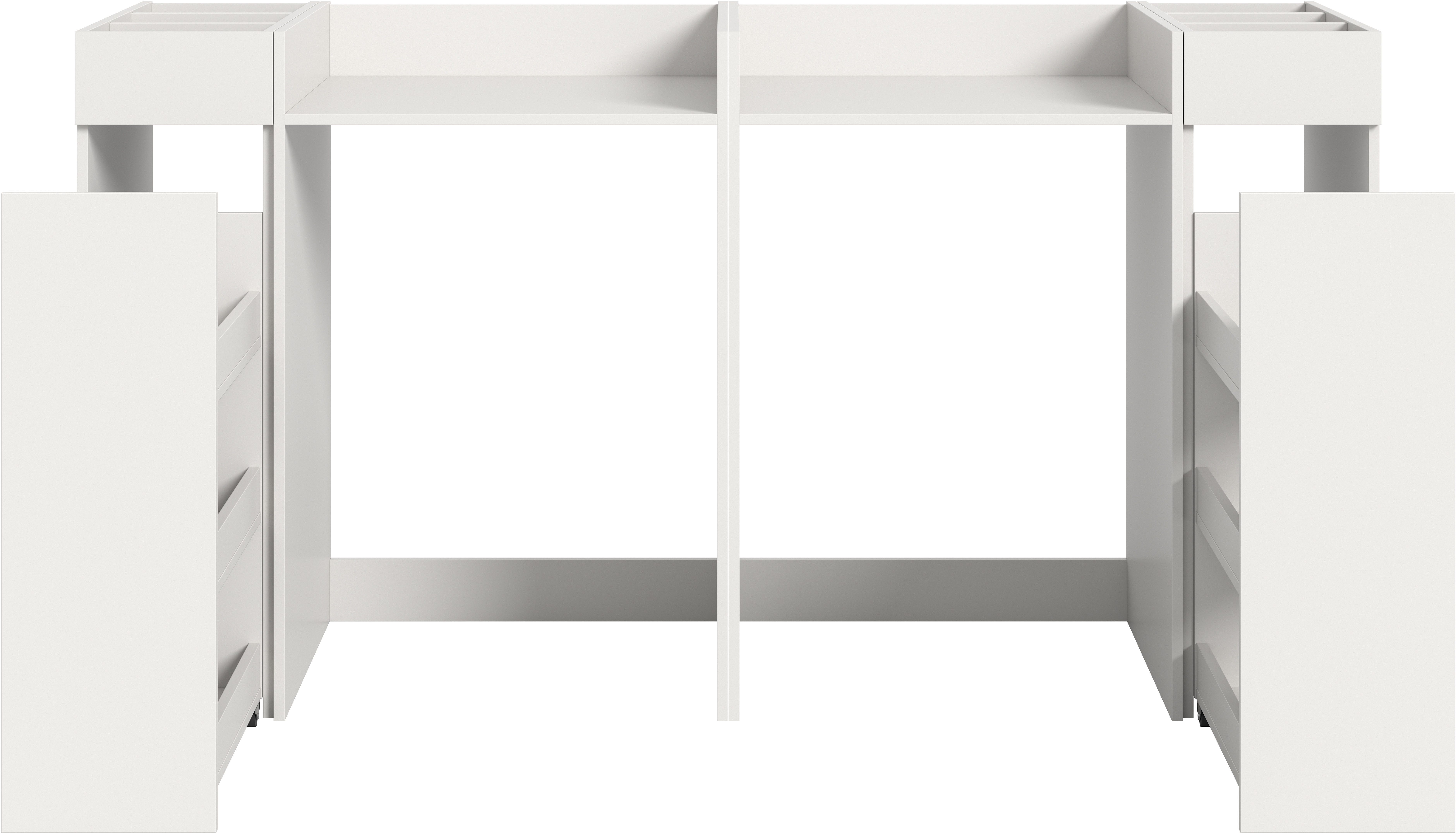 welltime Badmeubelset Falas, 4-delig, bestaande uit: 2x badkamerrek & 2x wasmachine ombouwkast Combinatie, set, badcombinatie, badkamer, organizer, rollenkast, ombouwkast (4 stuks)
