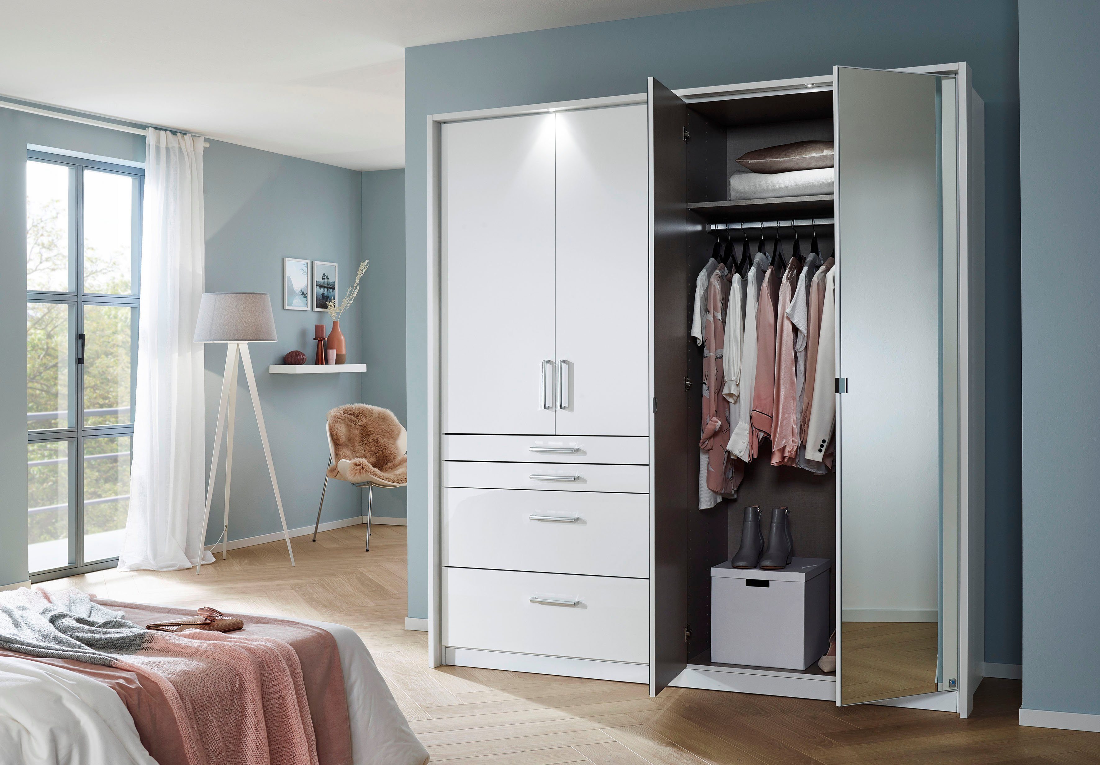 rauch Draaideurkast Kledingkast kast garderobe garderobekast topseller HOMBURG inclusief passe-partout, bovenste lade met indeling made in germany