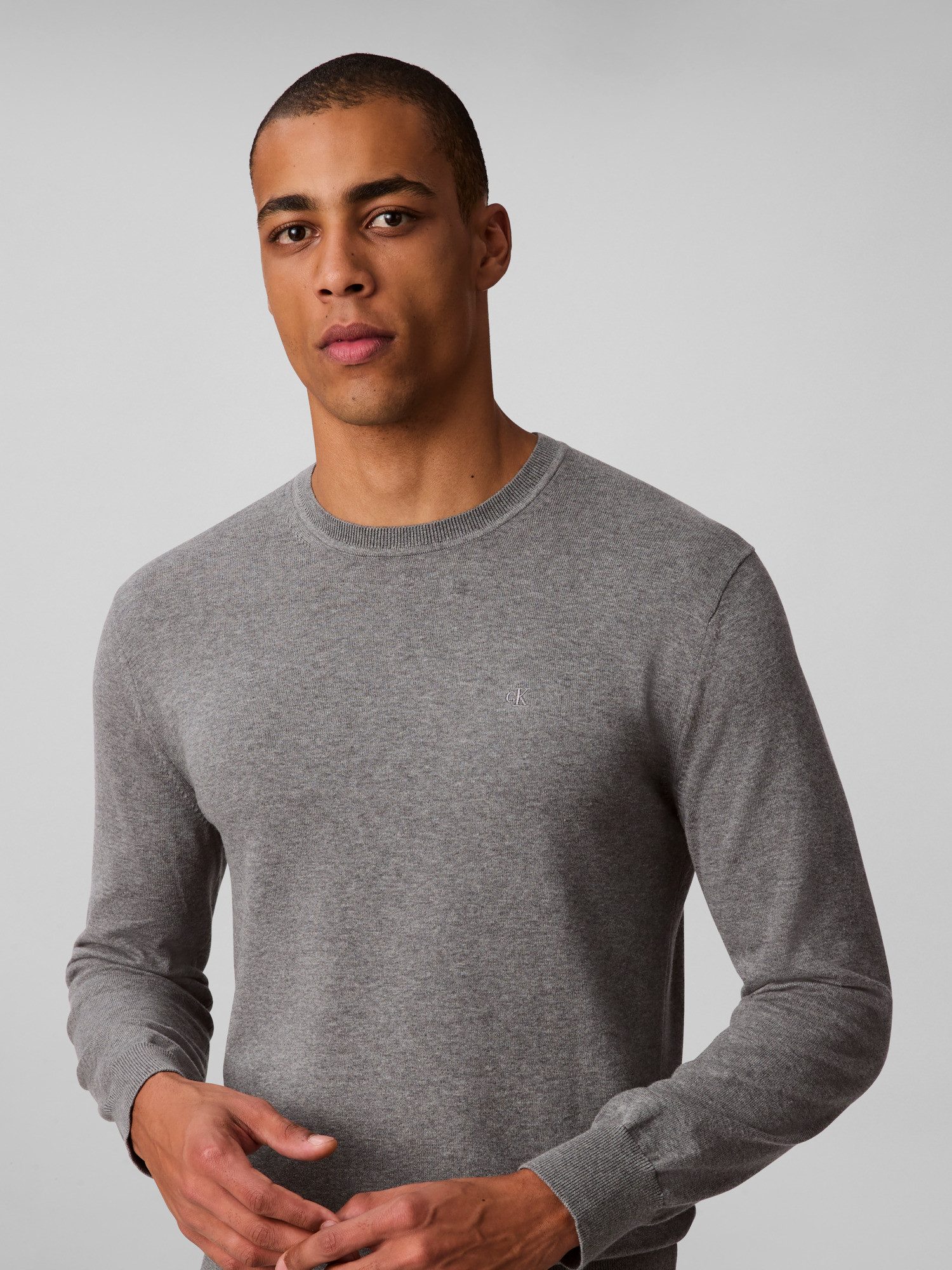 Calvin Klein Gebreide trui LS SUPIMA COTTON CREW 14GG