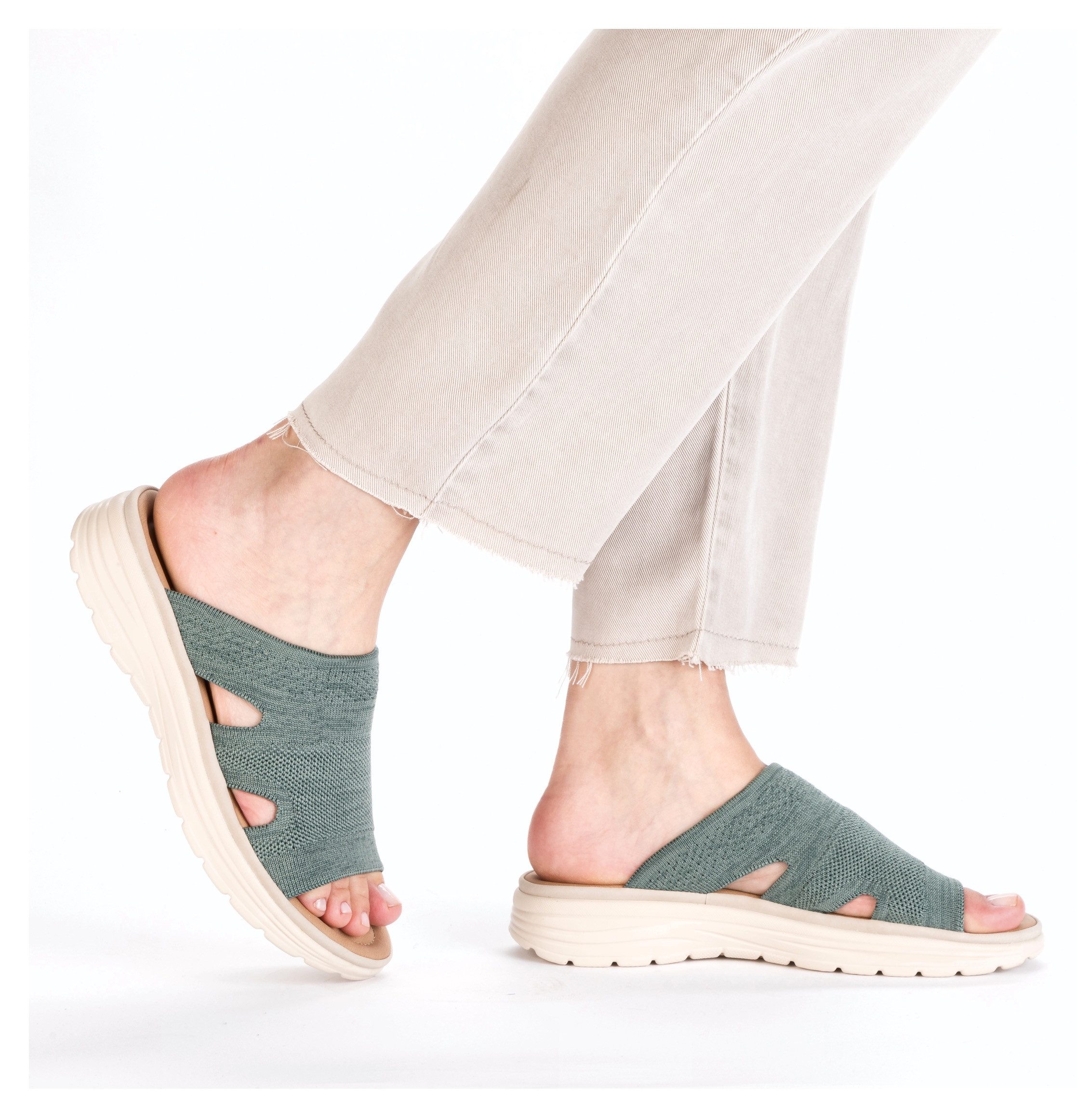 Rieker Slippers , zomerschoen, huisschoen, slippers, strandschoen met voetbed