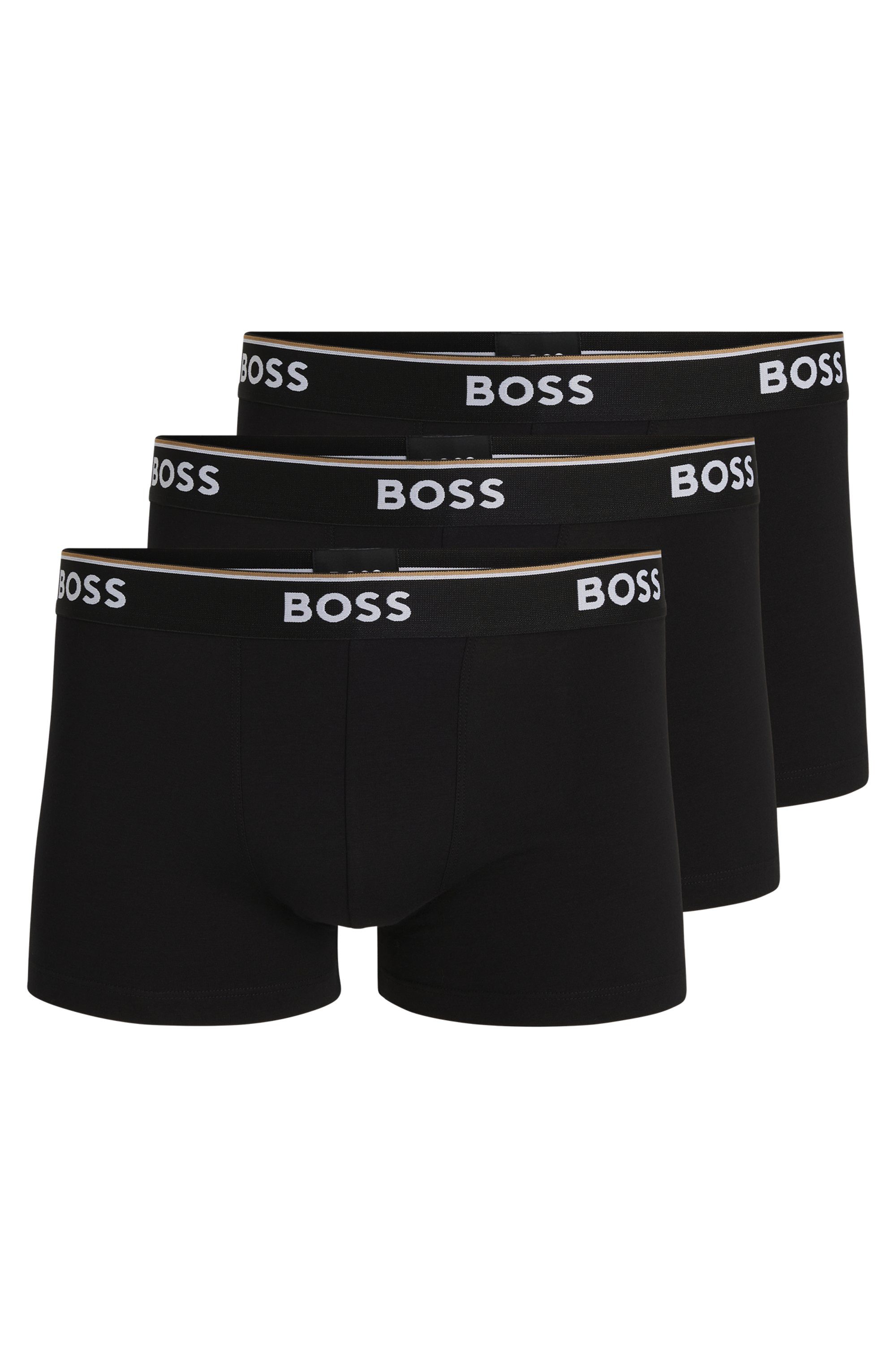 BOSS Boxershort TRUNK 3 PACK met boss opdruk op de tailleband (3 stuks)