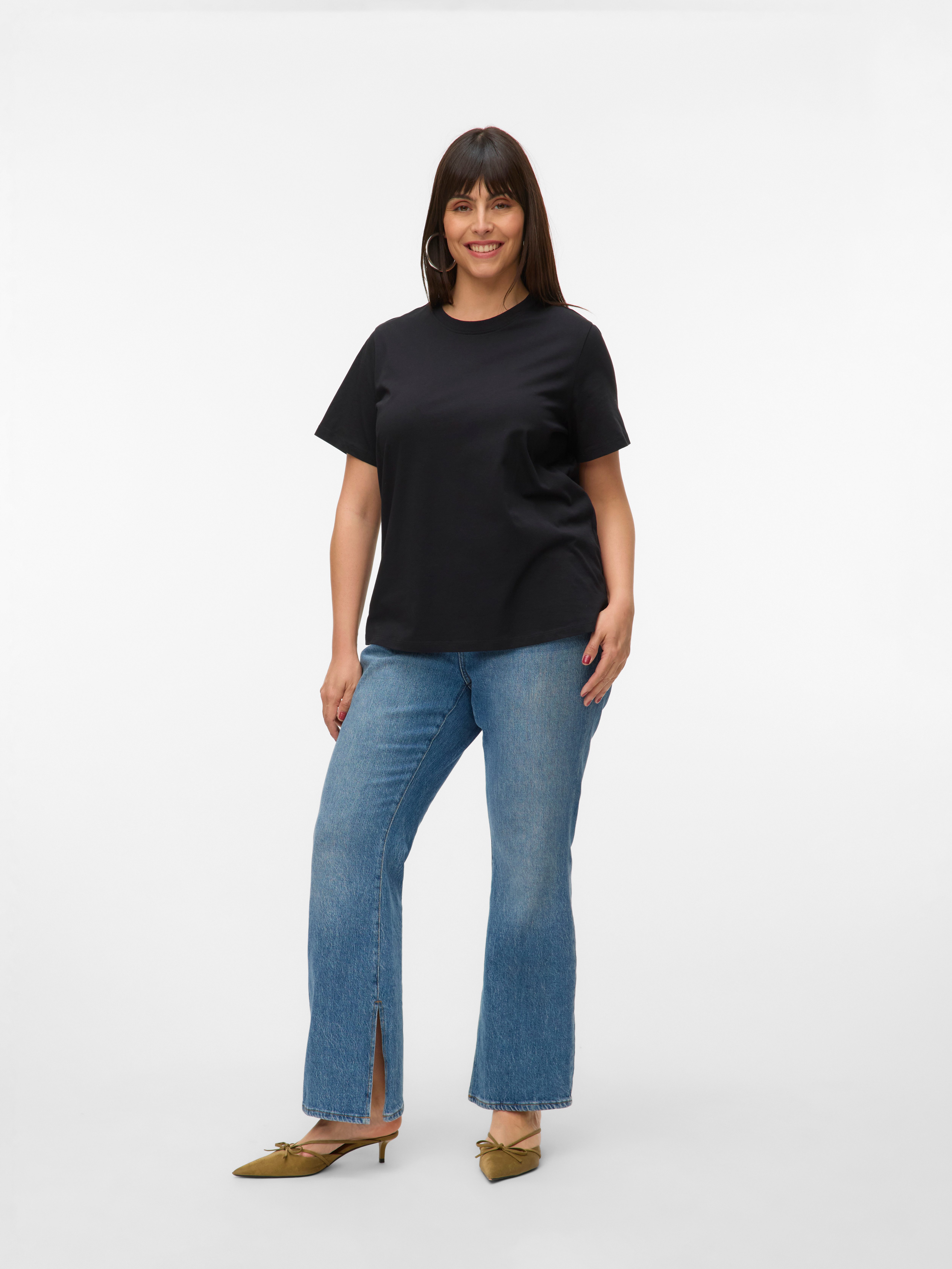 Vero Moda Curve Shirt met korte mouwen VMPAULINA SS T-SHIRT GA JRS NOOS CUR