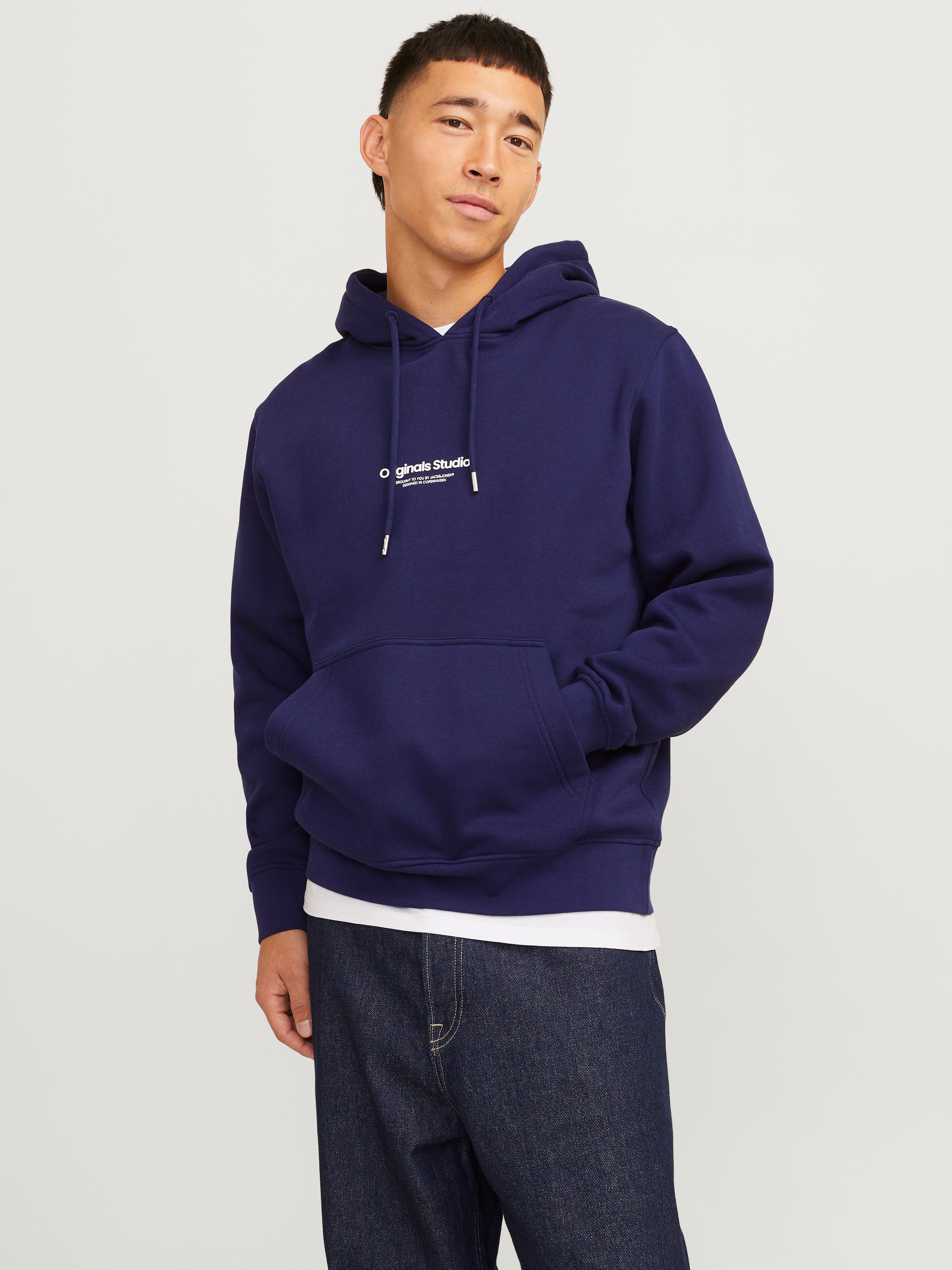 Jack & Jones Hoodie JORVESTERBRO SWEAT HOOD NOOS heren hoodies maat XL blauw