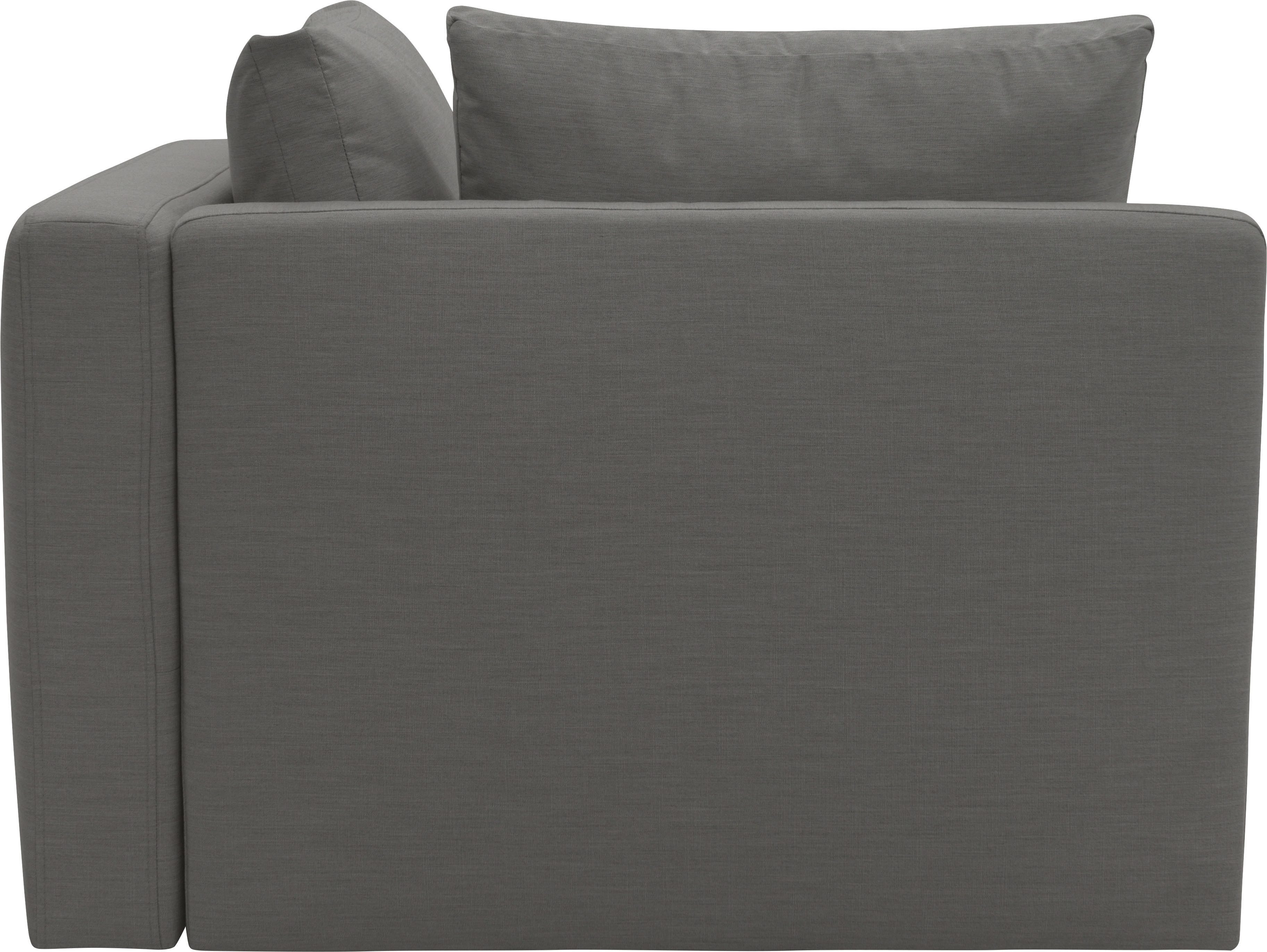 DOMO collection Bank-hoekelement Solskin, individueel uitbreidbaar/combineerbaar met losse kussens. rug- en zijpanelen als steeksysteem.