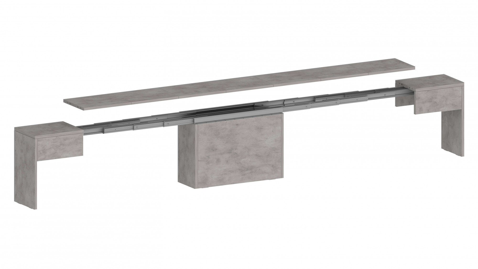INOSIGN Zitbank Praktika, Zitbank, Bank met uittrekfunctie, uittrekbaar van 66 naar 290 cm (1 stuk)