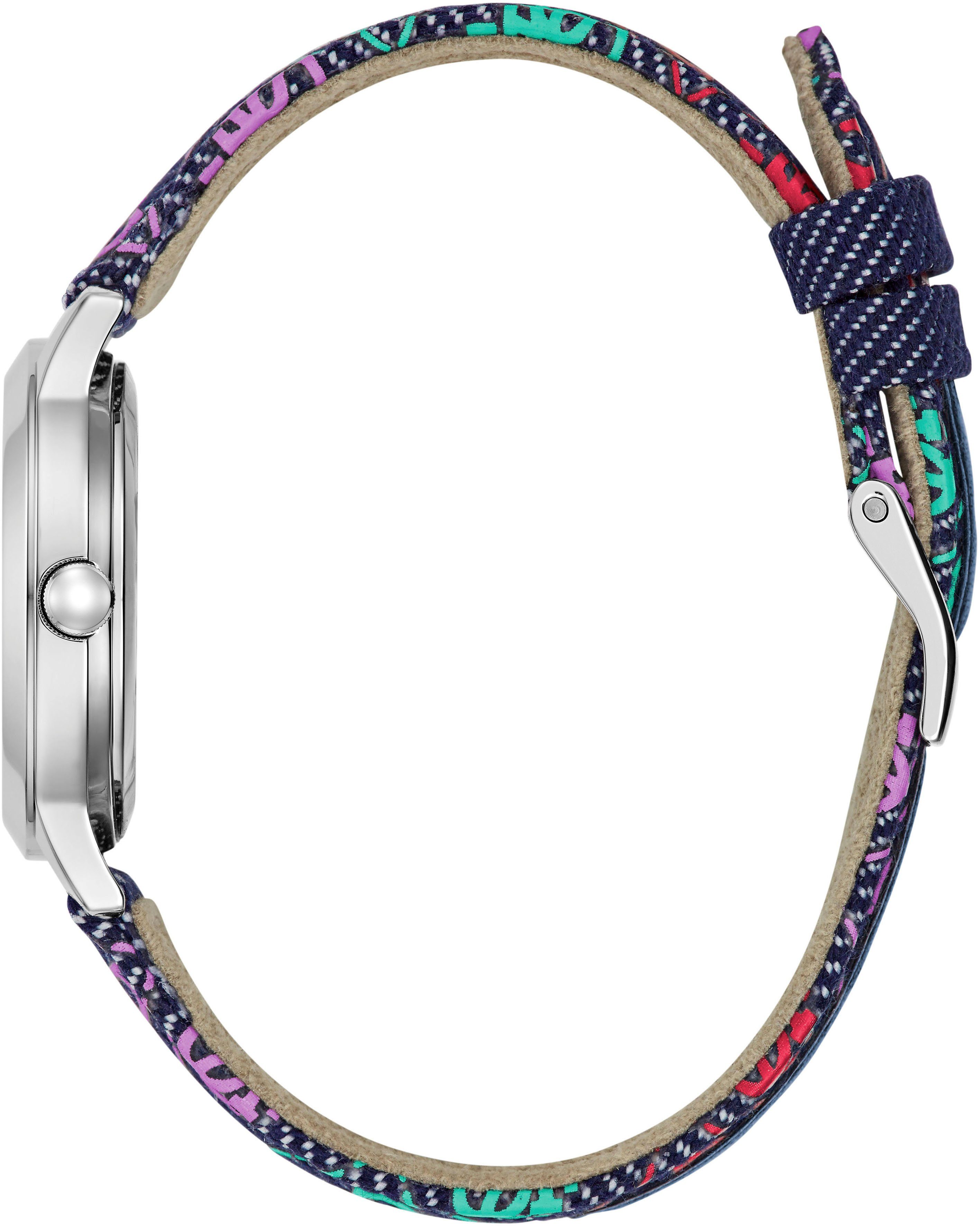Guess Kwartshorloge Mandy Polshorloge, kinderhorloge, meisjeshorloge, textiel band, cadeau