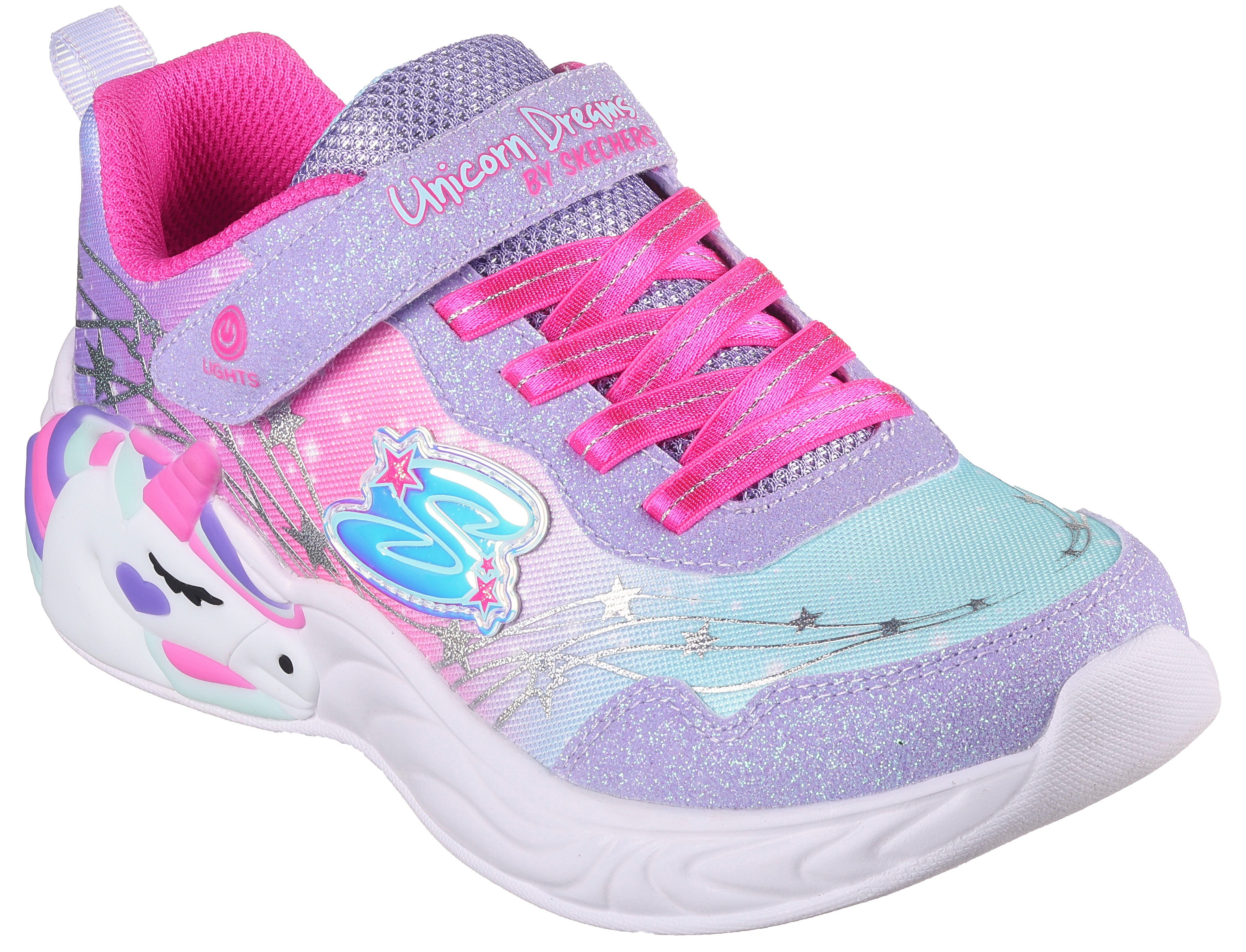 Skechers Sneakers UNICORN DREAMS Blink schoen, klittenbandschoen, kinderschoen met elastiek en klittenbandsluiting