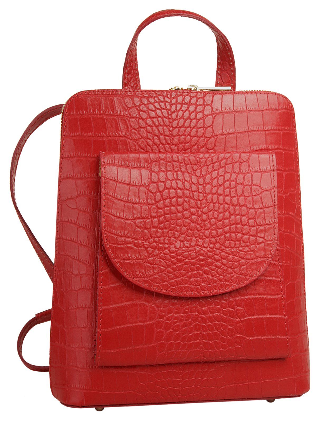 Cluty Rugzak echt leer, made in italy