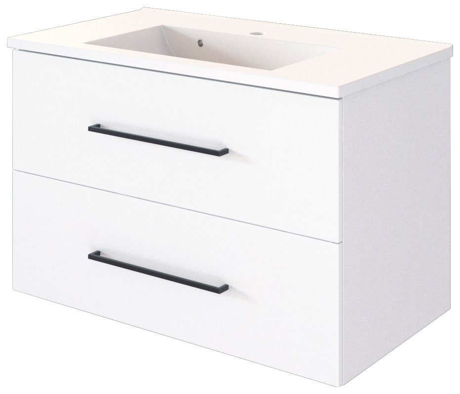 welltime Wastafelonderkast Luena Breedte 80 cm wastafelmeubels wit