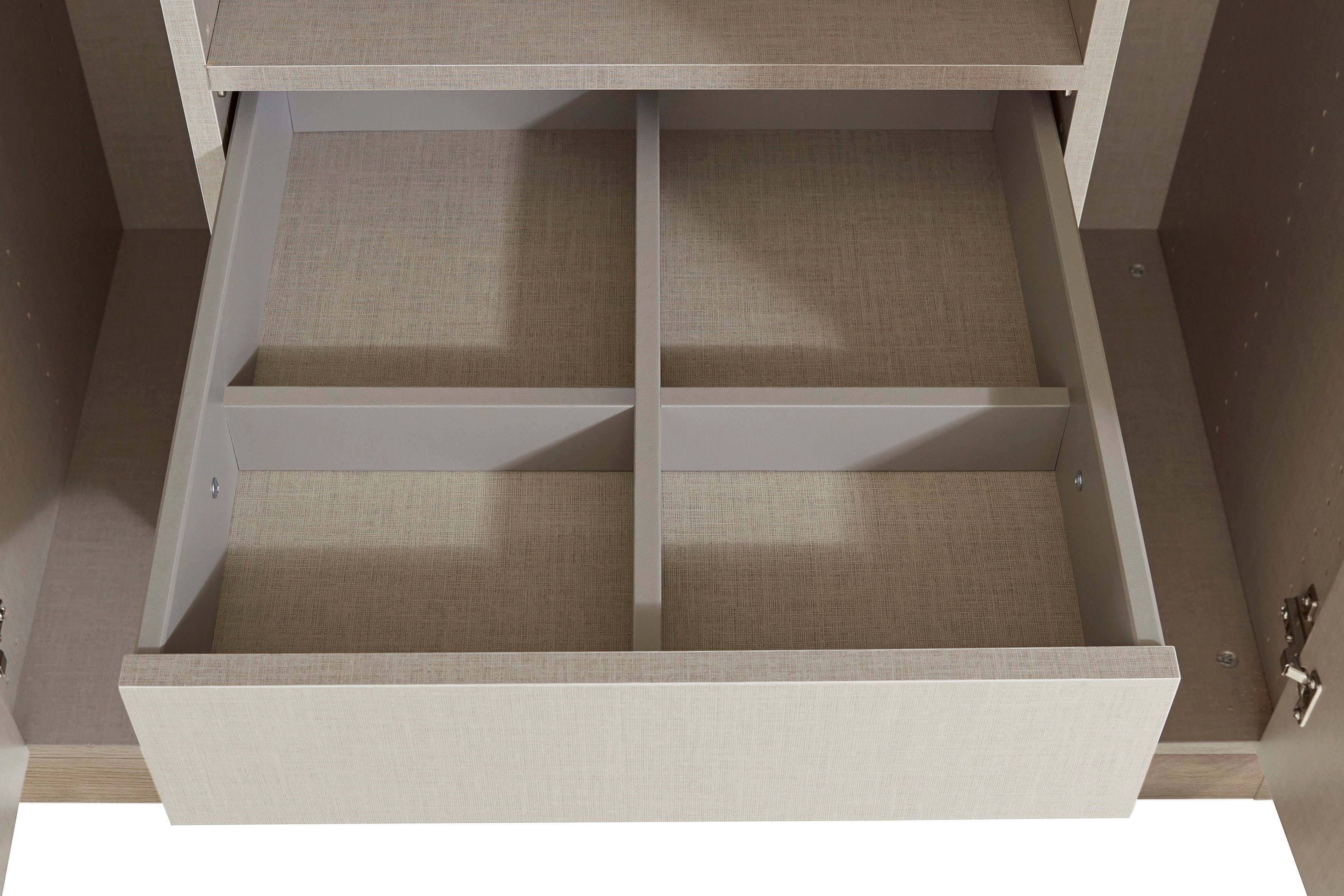 rauch Draaideurkast Kledingkast kast garderobe TOPSELLER OTELI incl. binnenindeling met 3 binnenlades extra planken optioneel met spiegel made in germany
