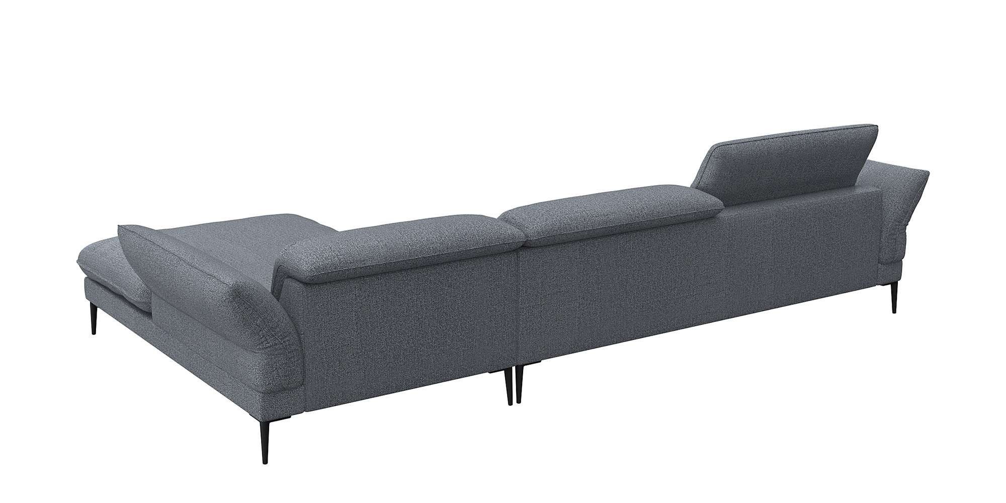 FLEXLUX Hoekbank Salino, functionele bank met recamiere, relaxbank, hoekbank Bank met arm- en hoofdeinde verstellingen, koudschuim & staalgolven