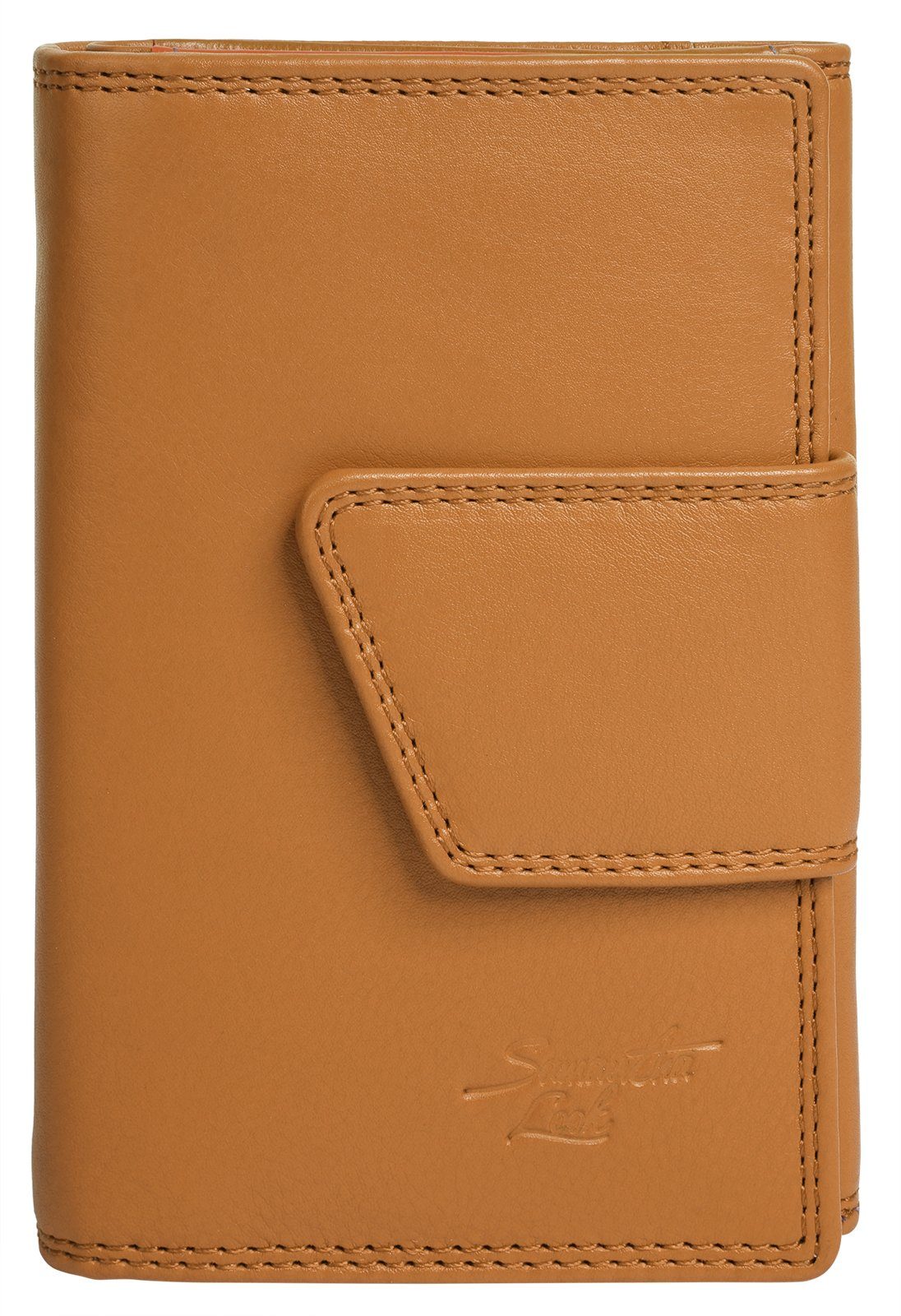 Samantha Look Portemonnee echt leder unisex portemonnees maat 15 cm geel