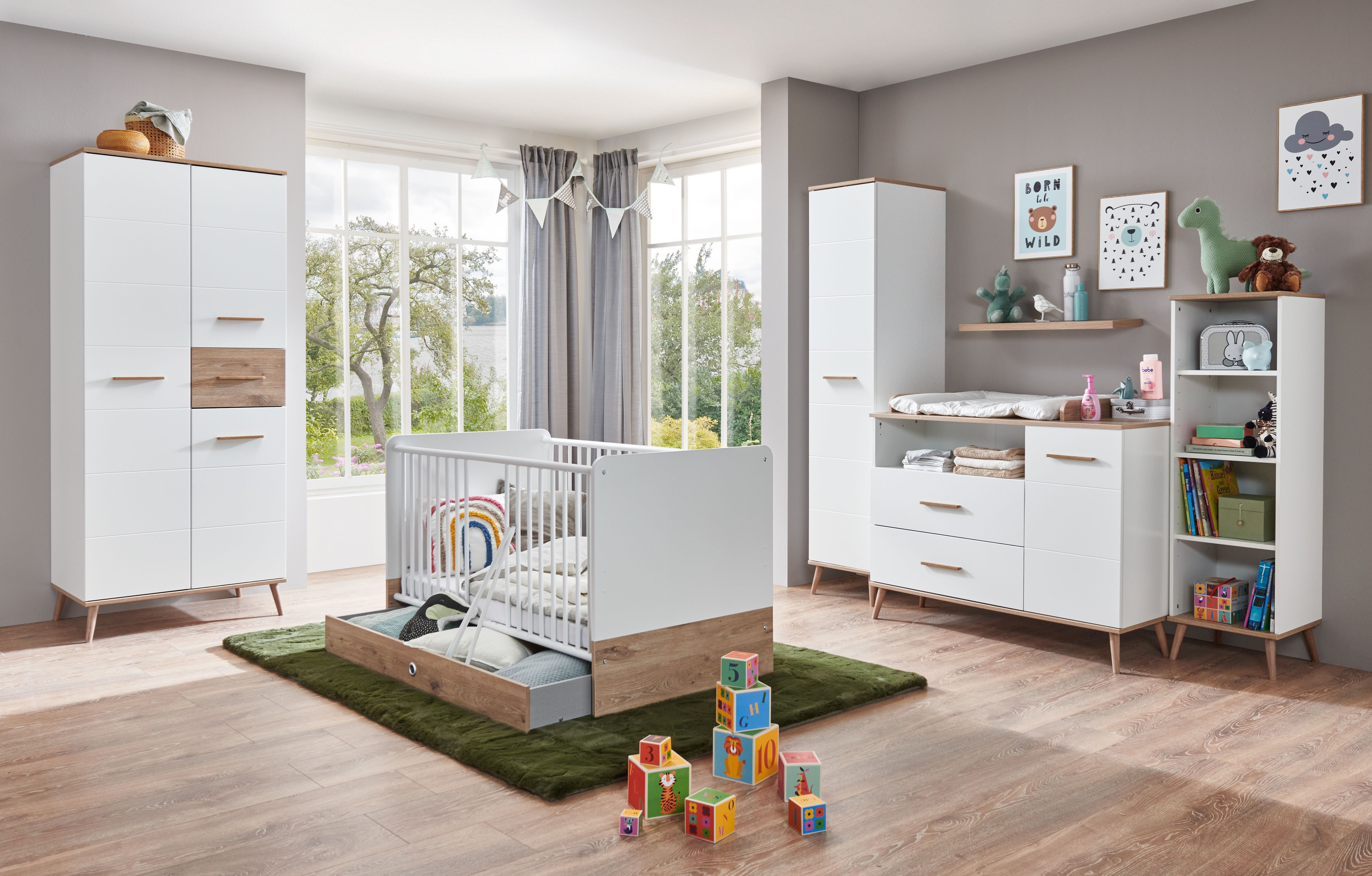 Wimex Kledingkast Fehmarn Met massief houten poten kledingkasten wit