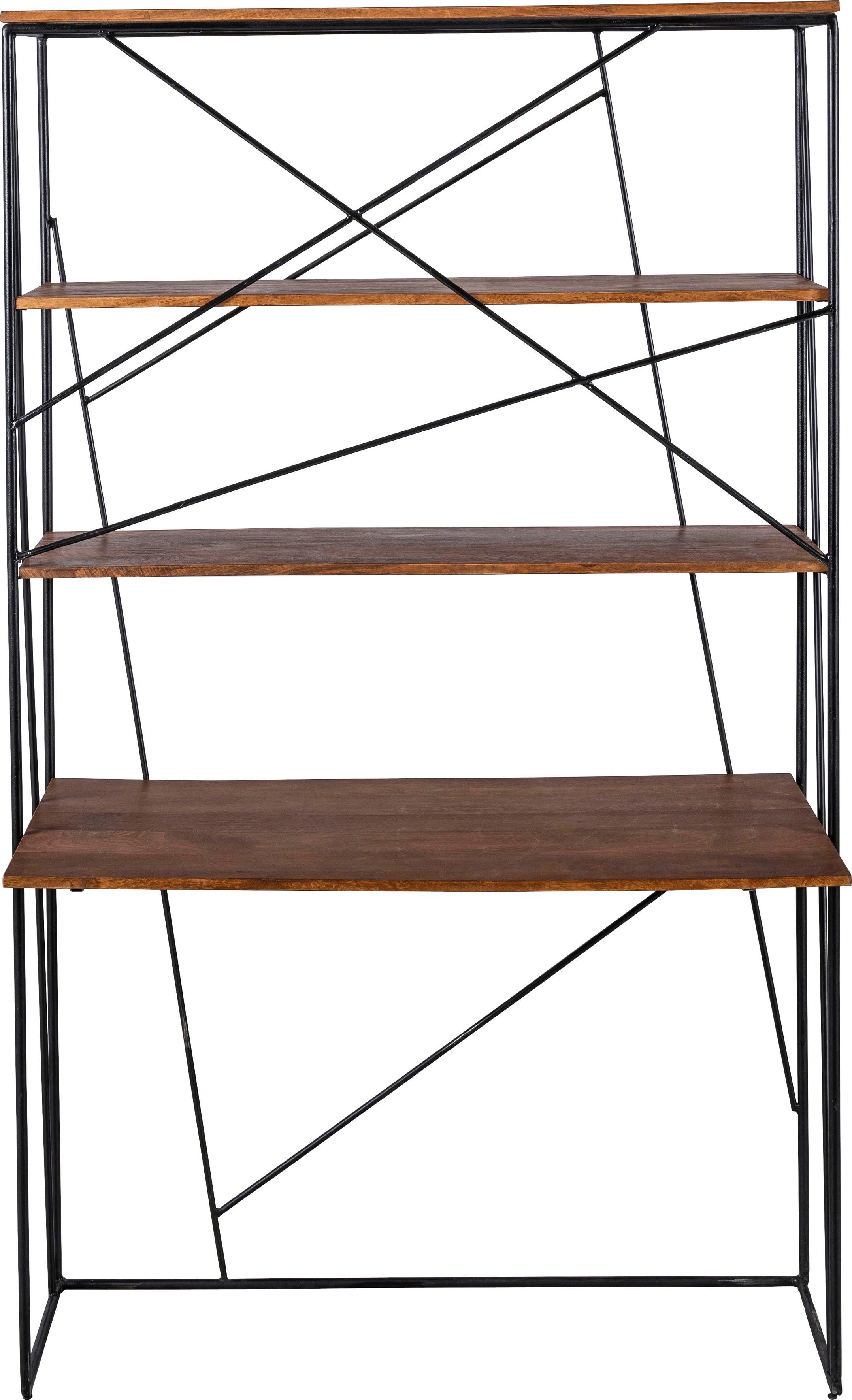 TOM TAILOR HOME Secretaire T-NEST SHELF OFFICE groot, open bureaurek, van mangohout en metaal