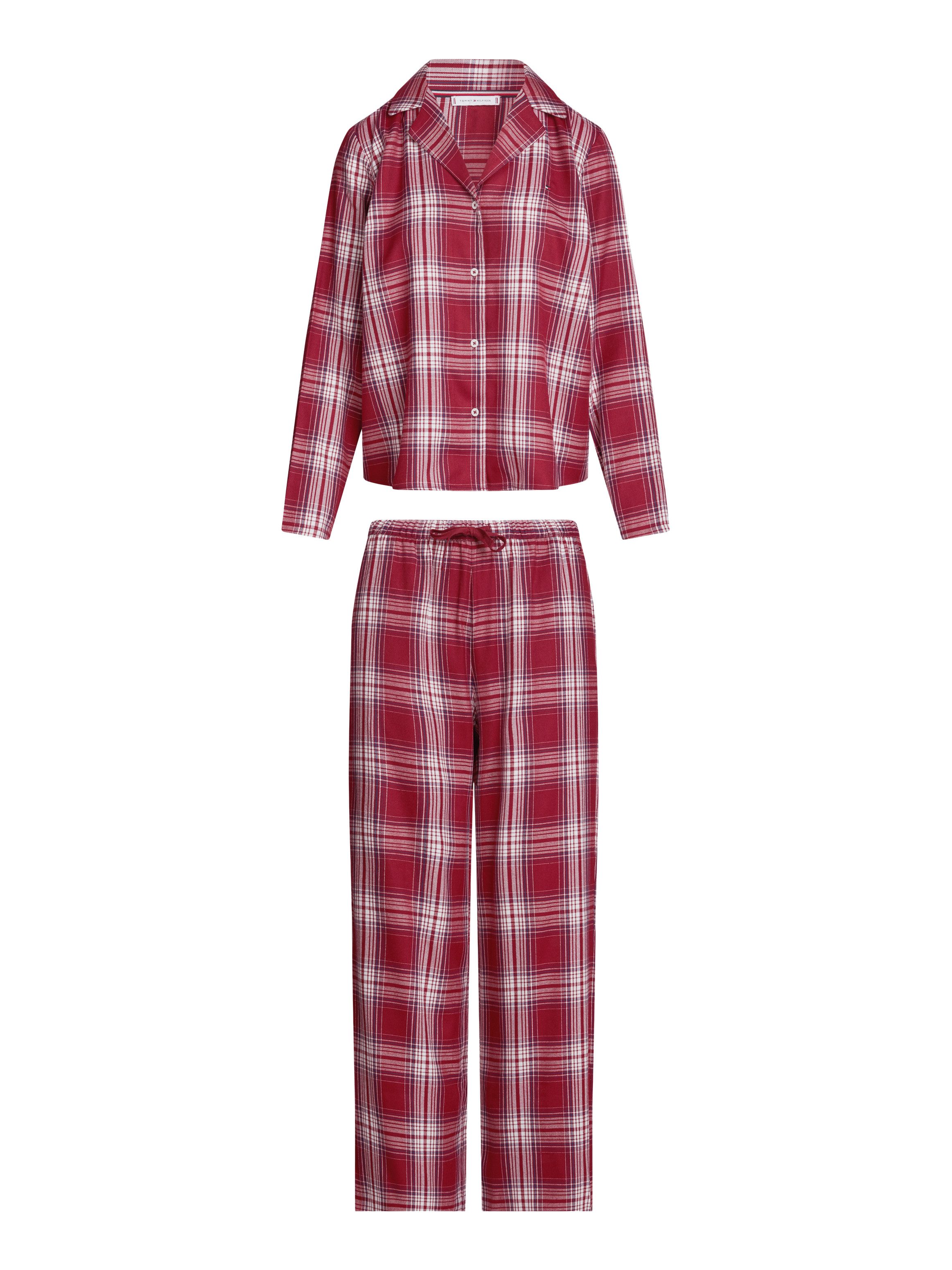 Tommy Hilfiger Underwear Pyjama LS FLNL SHIRT PJ SET (EXT.SIZE) (set 2-delig 2-delig)