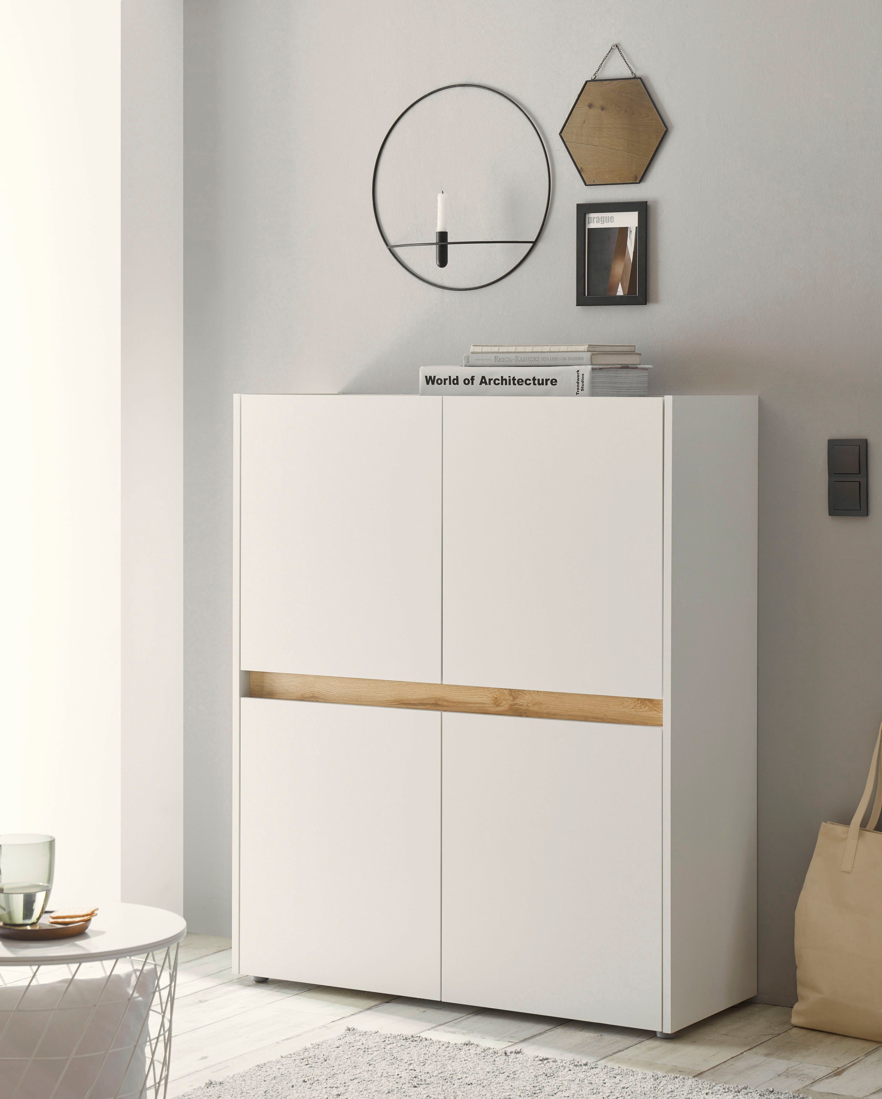 INOSIGN Highboard City/Giron Hoogte ca. 120 cm highboards wit