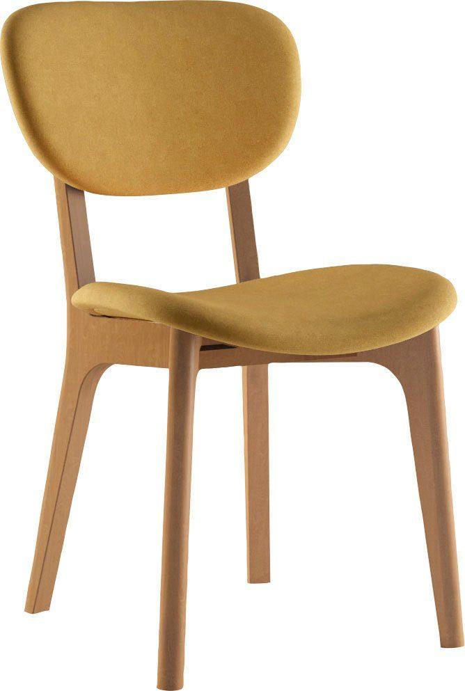 INOSIGN Stoel COZY Made in Italy Frame in beuken, kersen- of notenhout, massief hout, designstoel (set, 2 stuks)
