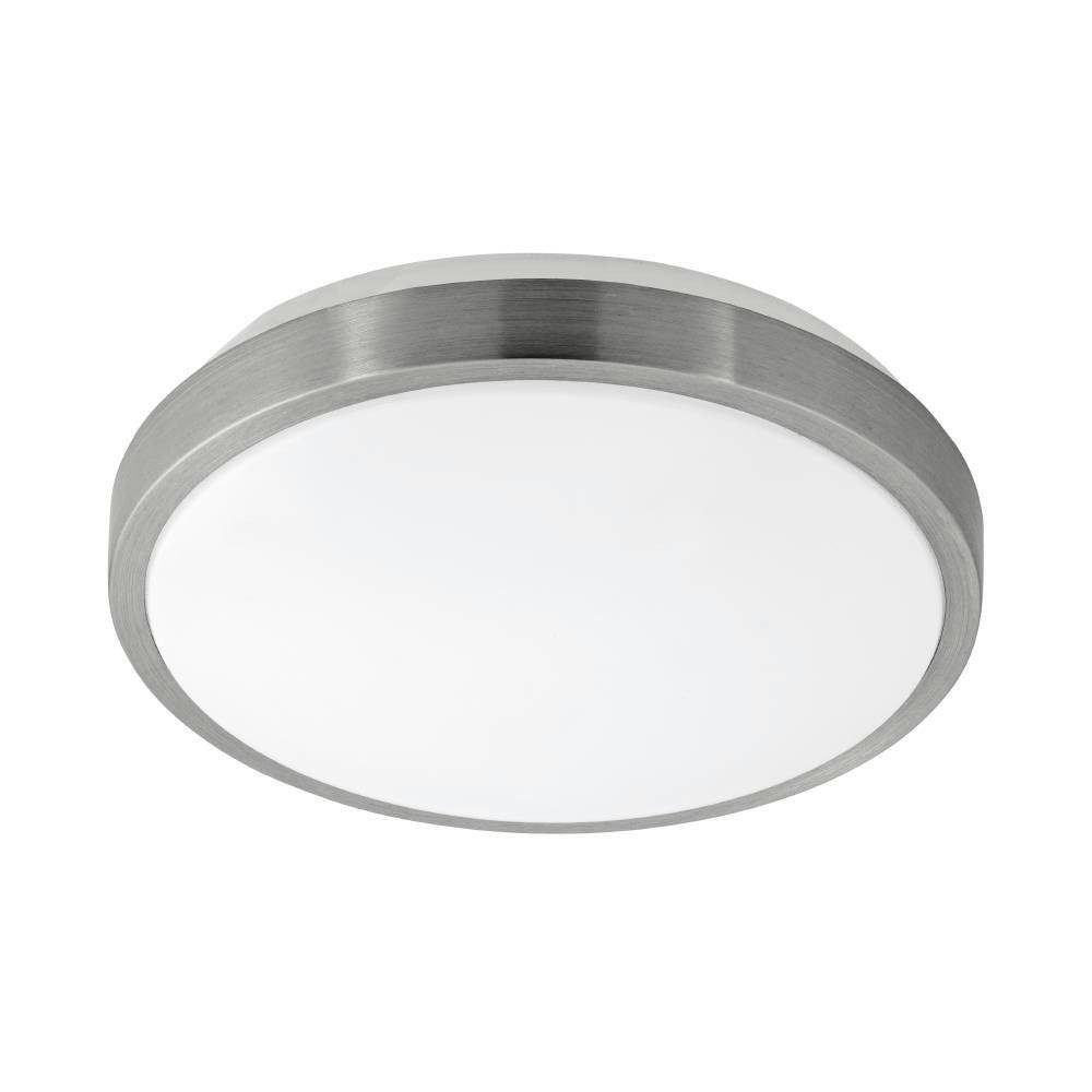 EGLO Led-plafondlamp COMPETA 1 plafondlamp, wit, nikkel-mat, rond, woonkamerlamp (1 stuk)