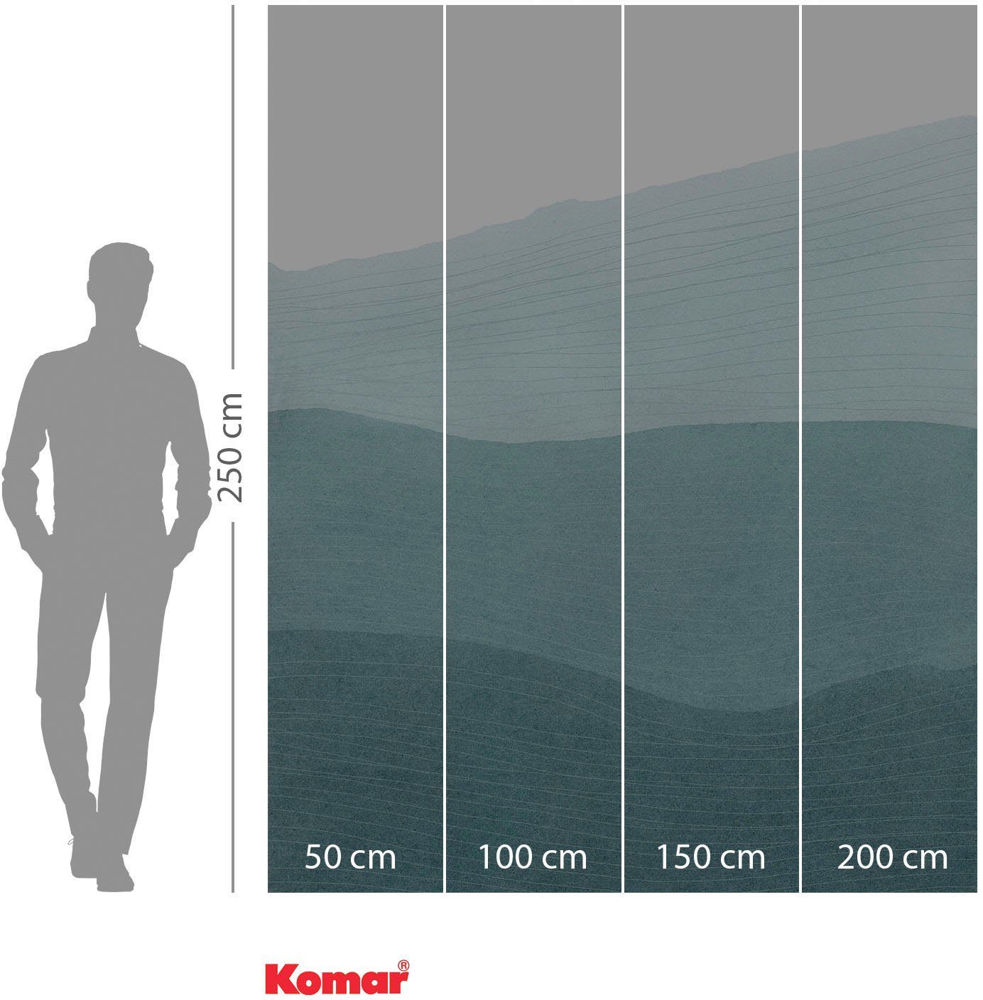 Komar Vliesbehang Digitale print vlies - Mild Mounds - Afmeting 200 x 250 cm (1 stuk)
