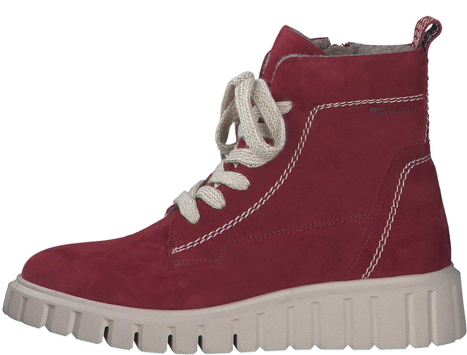 Tamaris Veterschoenen sleehak, veterschoenen, enkellaars met extra binnenrits