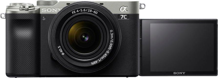 sony systeemcamera ilce-7cls a7c met sel2860 fe 28–60 mm f4–5,6, 24,2 mp, 4k video, 5-assige beeldstabilisatie zwart