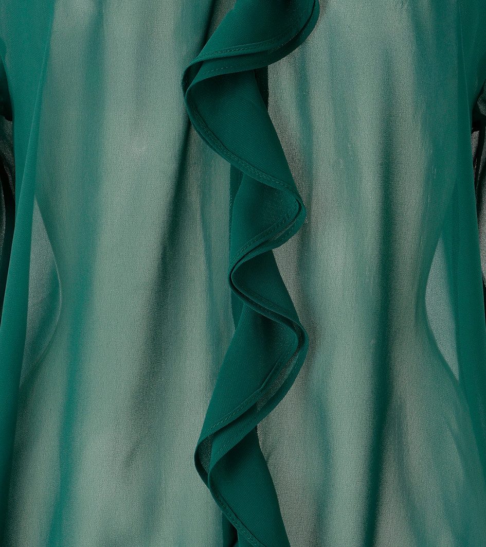 Aniston CASUAL Blouse zonder sluiting met ruches op de v-hals en op het voorpand - nieuwe collectie